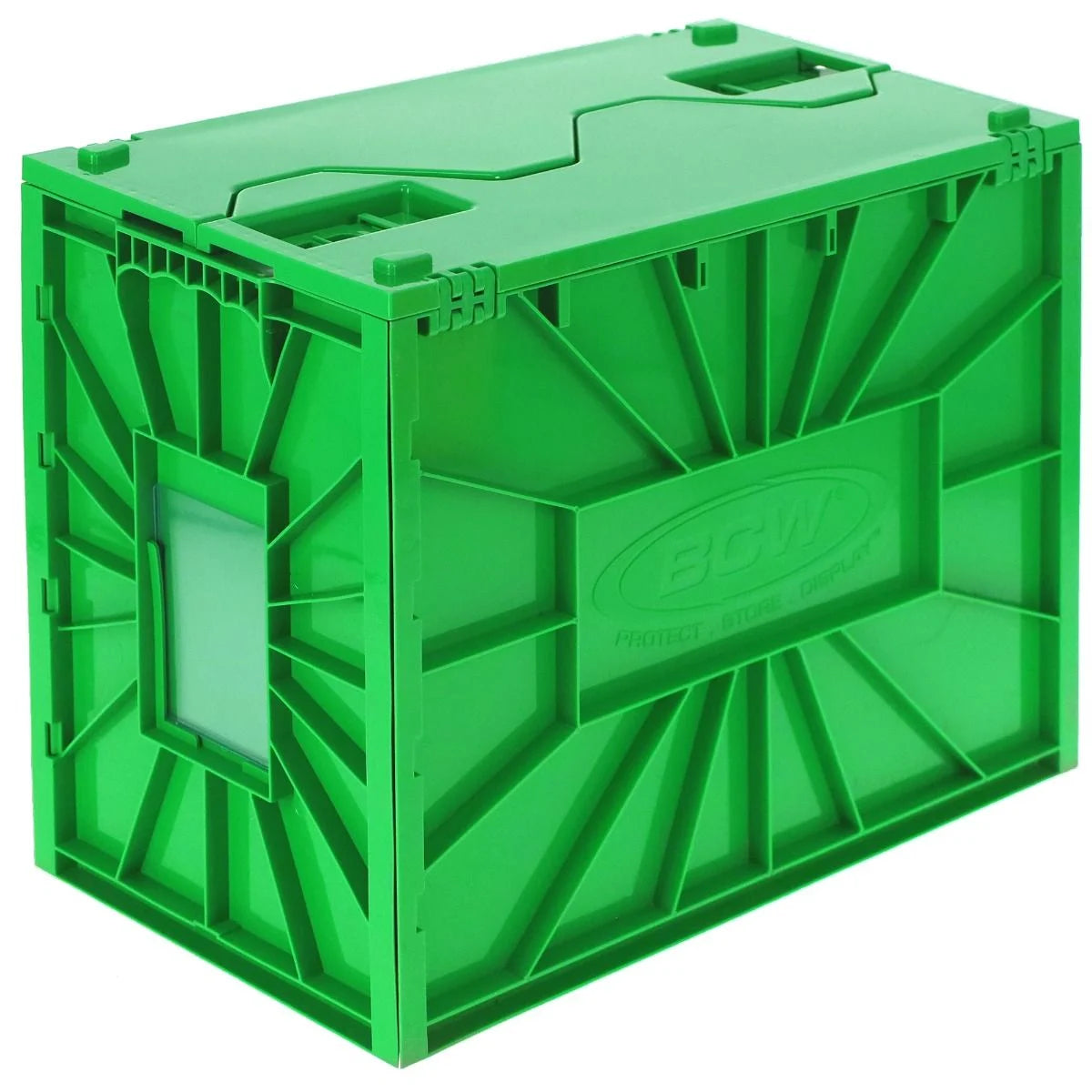 Short Comic Book Plastic Bin - Green