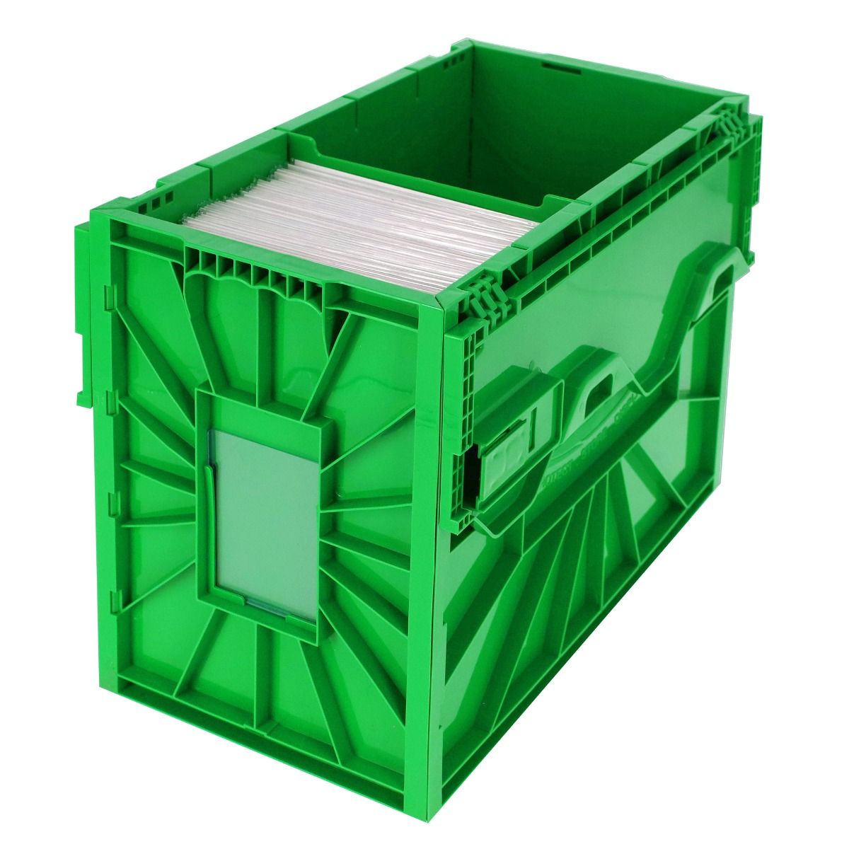 Short Comic Book Plastic Bin - Green