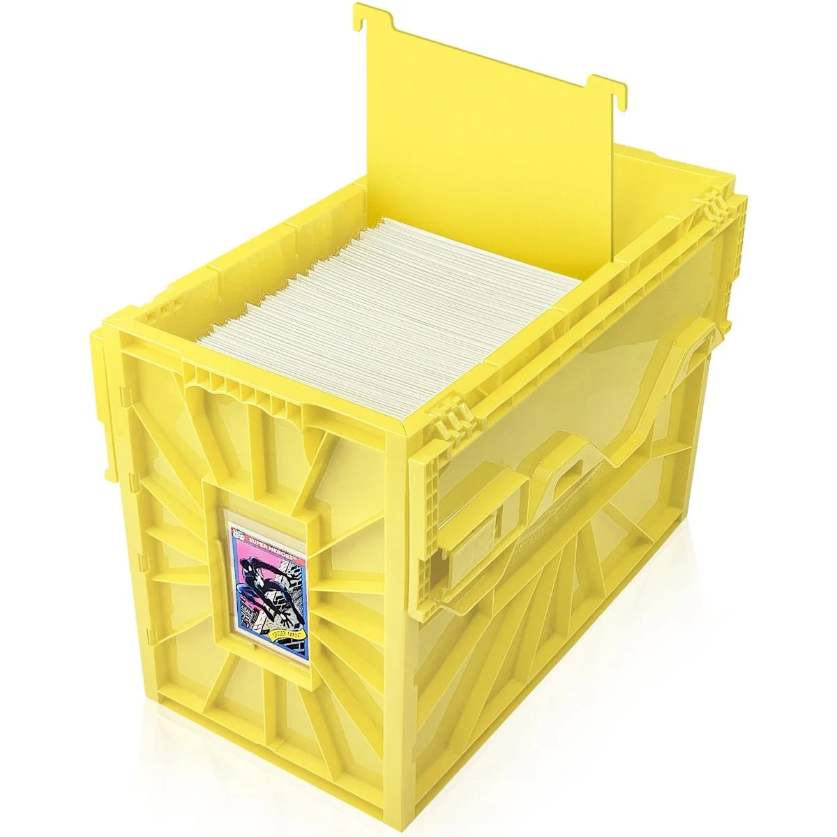 Short Comic Book Plastic Bin - Yellow