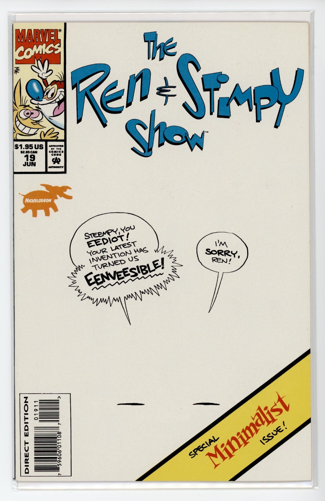 Ren And Stimpy Show Marvel Comic #11 - 20 Lot of 10 total NM