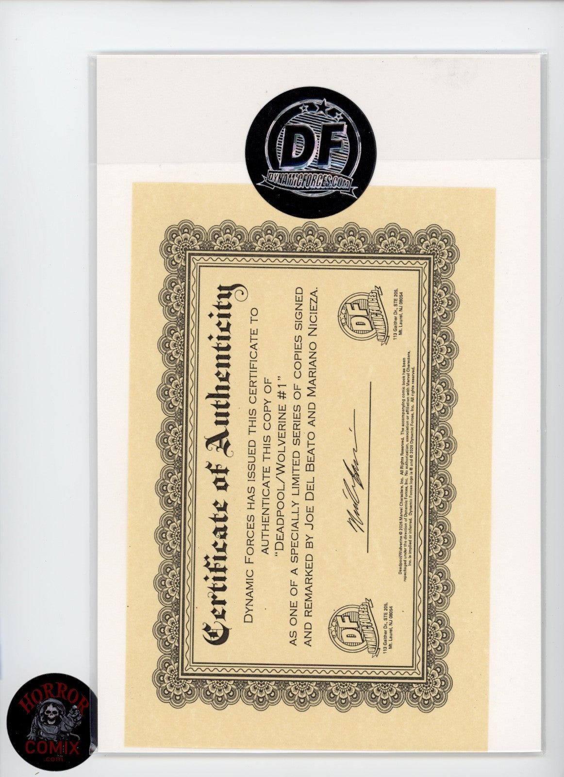DF Deadpool/Wolverine #1 Blank Sketched & Sig. by Delbeato & Nicieza COA - 2026