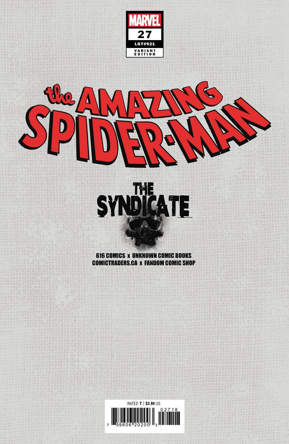 AMAZING SPIDER-MAN #27 TIAGO DA SILVA 616 Exclusive Trade Dress Variant - 2023