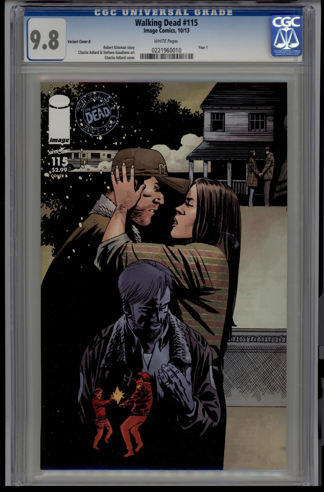 Walking Dead #115 Cover B Variant Year One CGC 9.8 Image - 2013