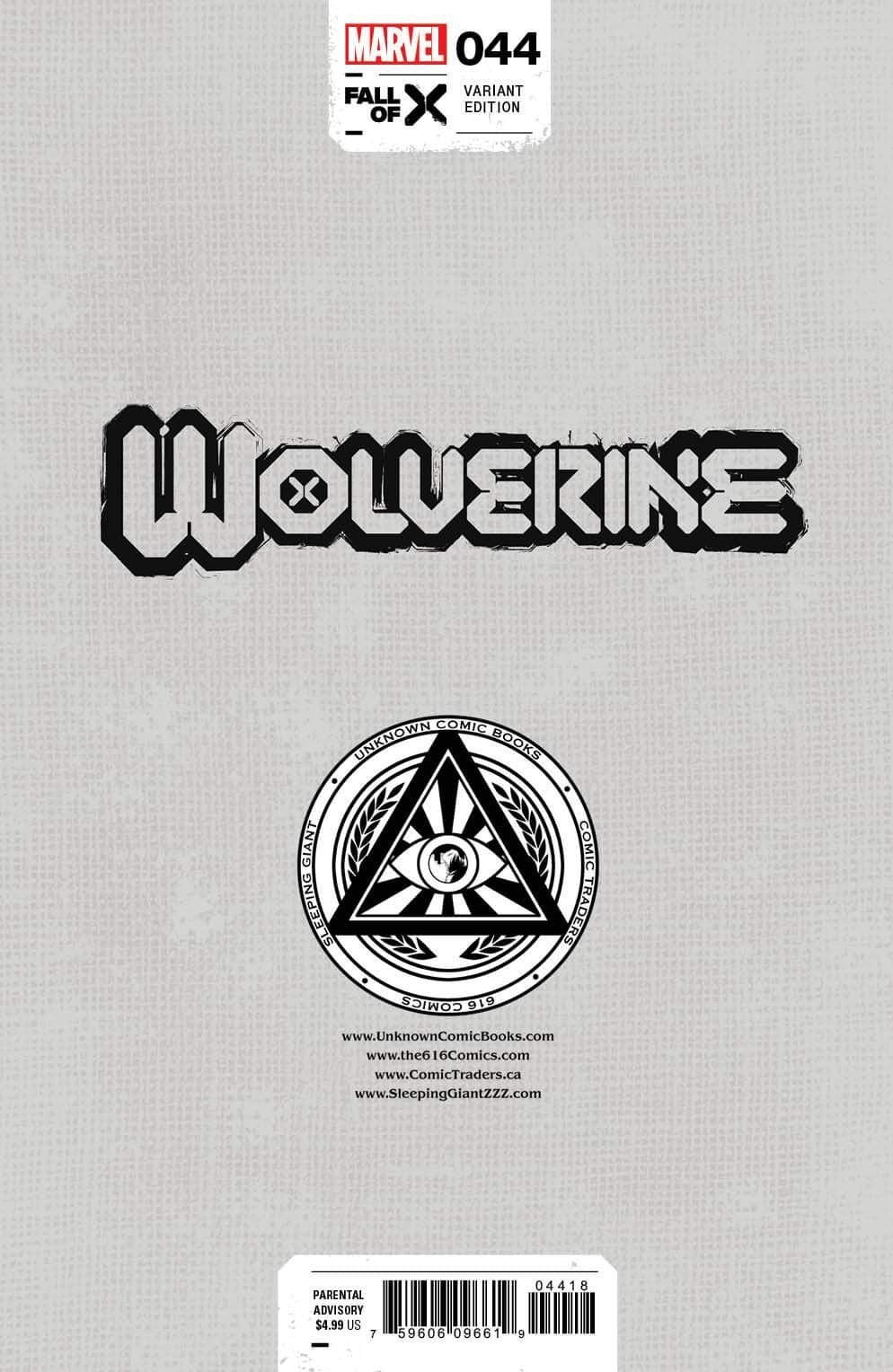 WOLVERINE #44 - STEPHEN SEGOVIA - Virgin Variant - 2024