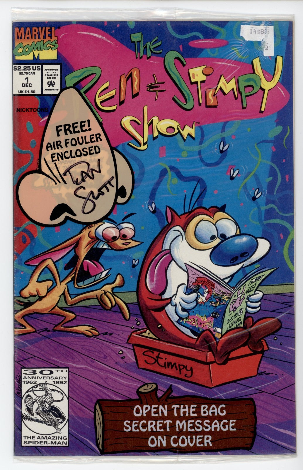 Ren And Stimpy Show Marvel Comic #1 - 10 Lot - 1, 6 & 7 SIGNED