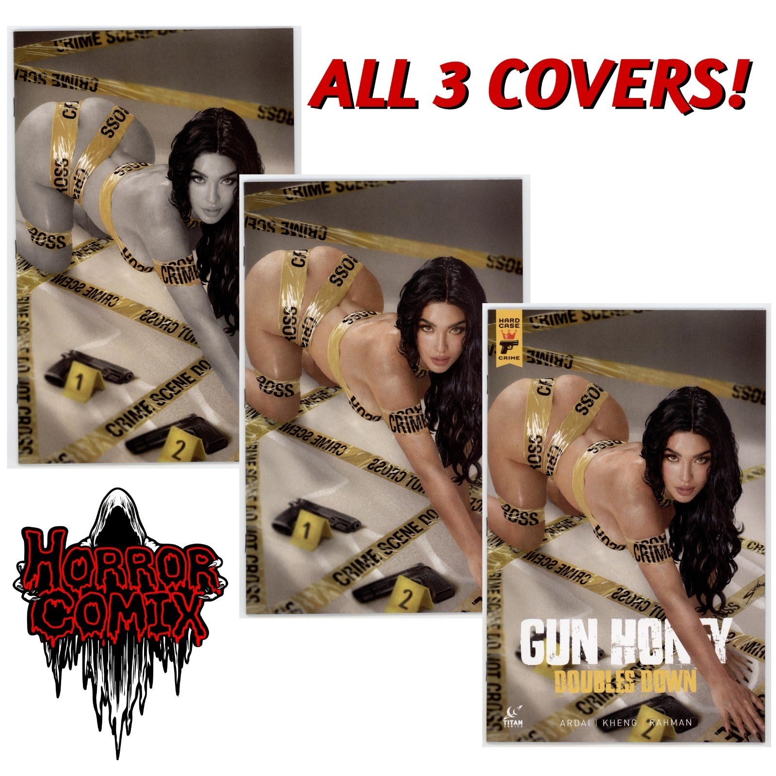 GUN HONEY DOUBLES DOWN #1 SHIKARII Exclusive Trade Dress & Virgin Variants ABC