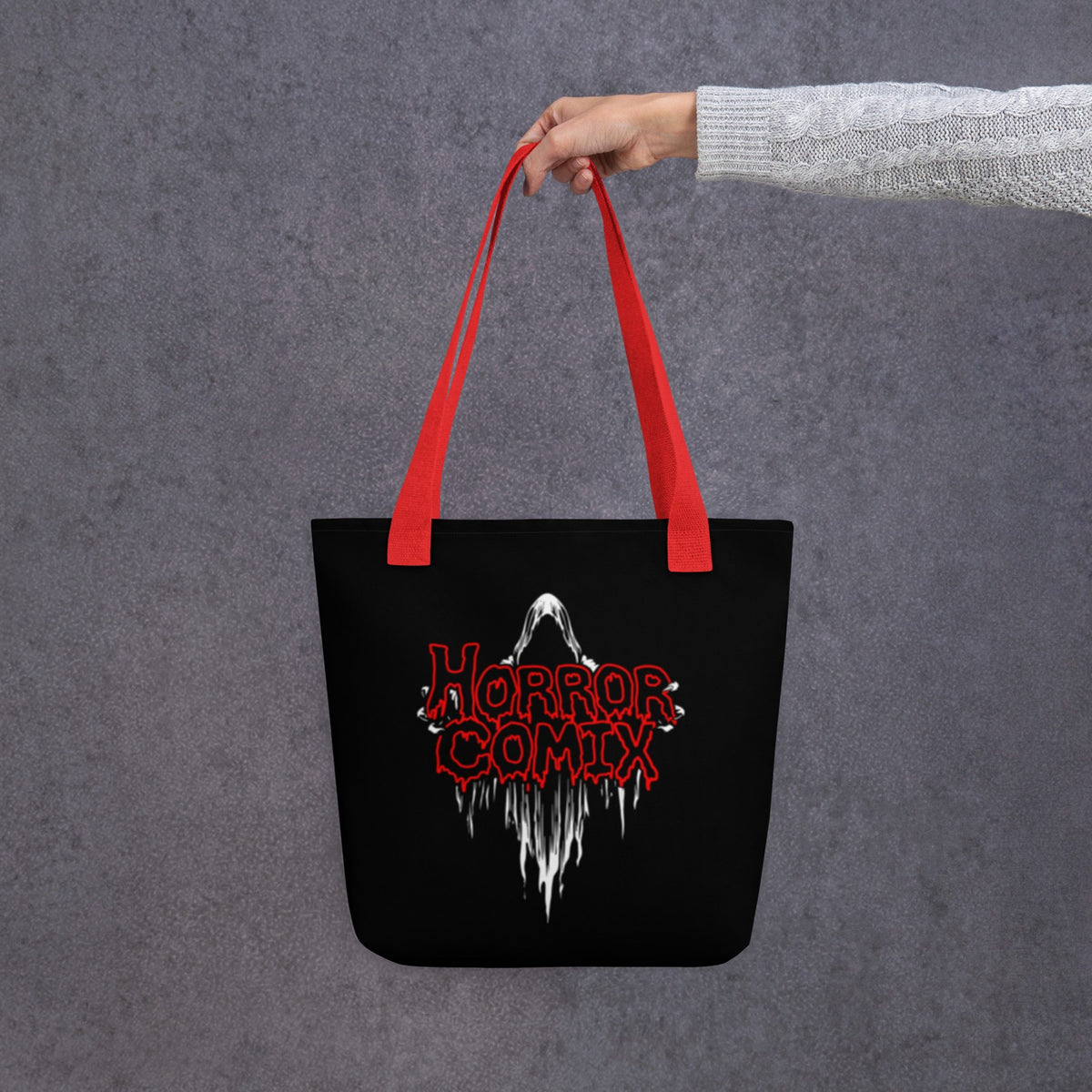 Horror Comix Ghoul Red & Black Tote Bag