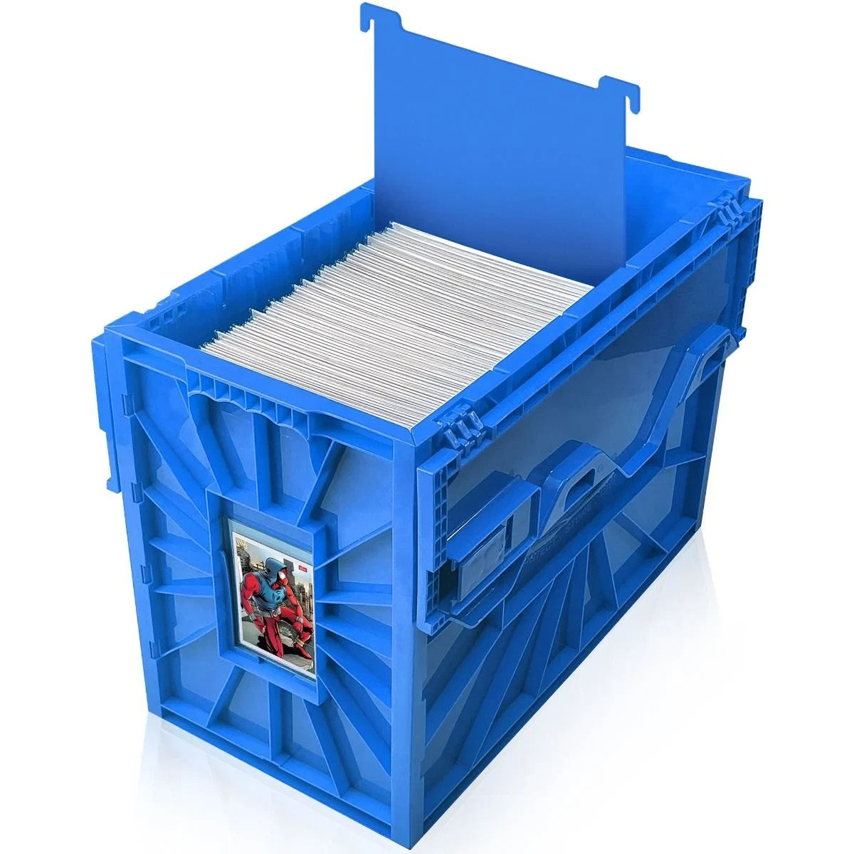 1 Case (5) BCW Blue Short Comic Book Box Bin - Acid Free Heavy Duty Plastic