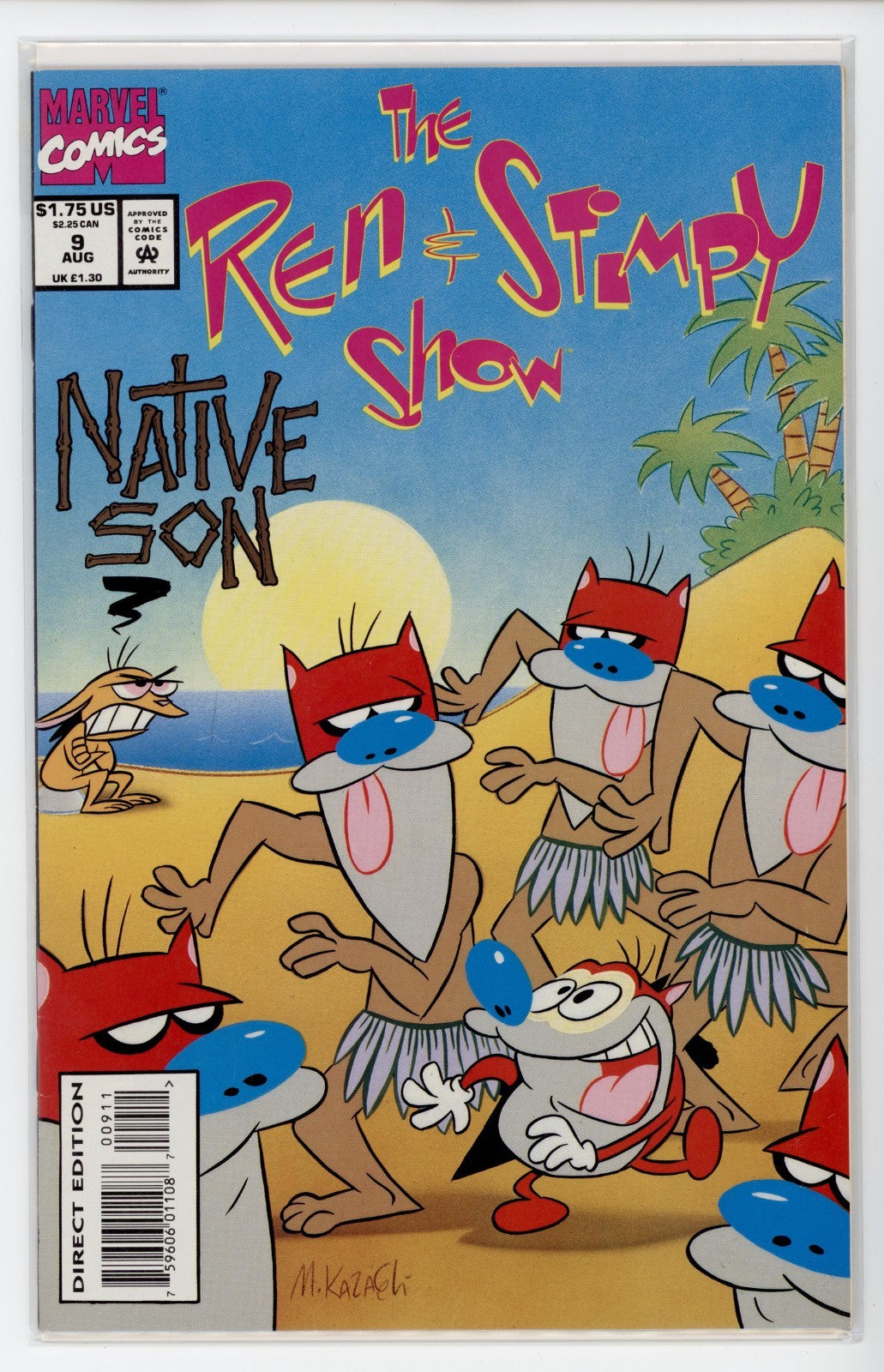 Ren And Stimpy Show Marvel Comic #1 - 10 Lot - 1, 6 & 7 SIGNED