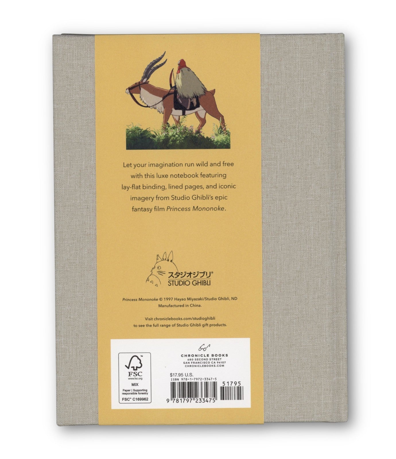 STUDIO GHIBLI - PRINCESS MONONOKE NOTEBOOK - DELUXE HARDCOVER - 2026