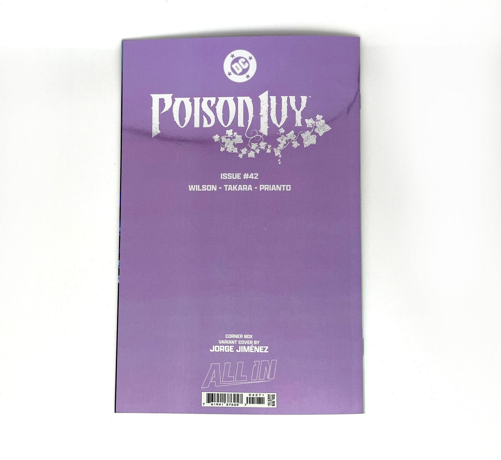 Poison Ivy #42G Jorge Jimenez Corner Box Spot FOIL Variant DC Comics ID2 - 2026