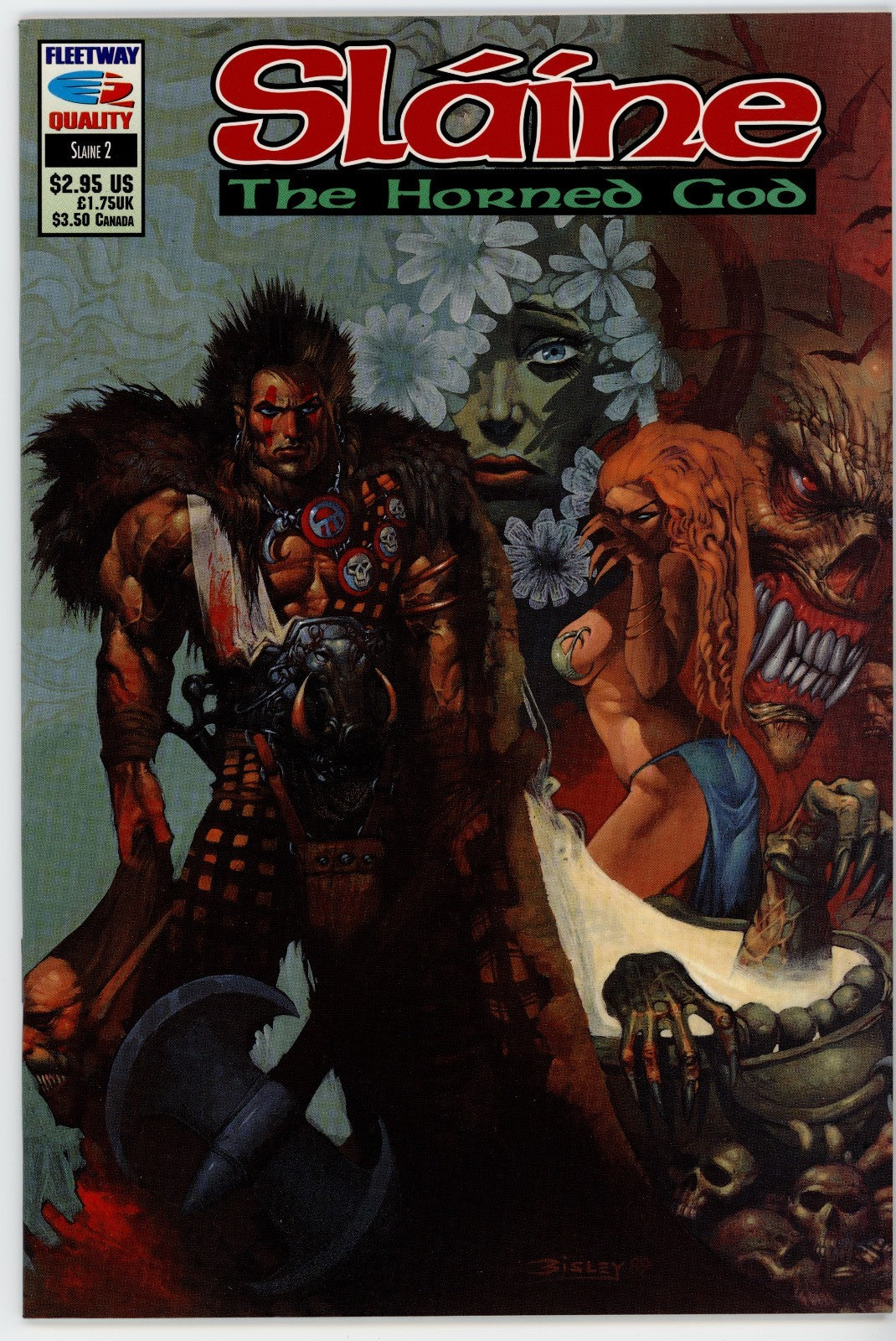 Slaine the Horned God #1 & 2, Flesh #1, Finn #2 & 3 VF-NM x5 Comic Lot 1990