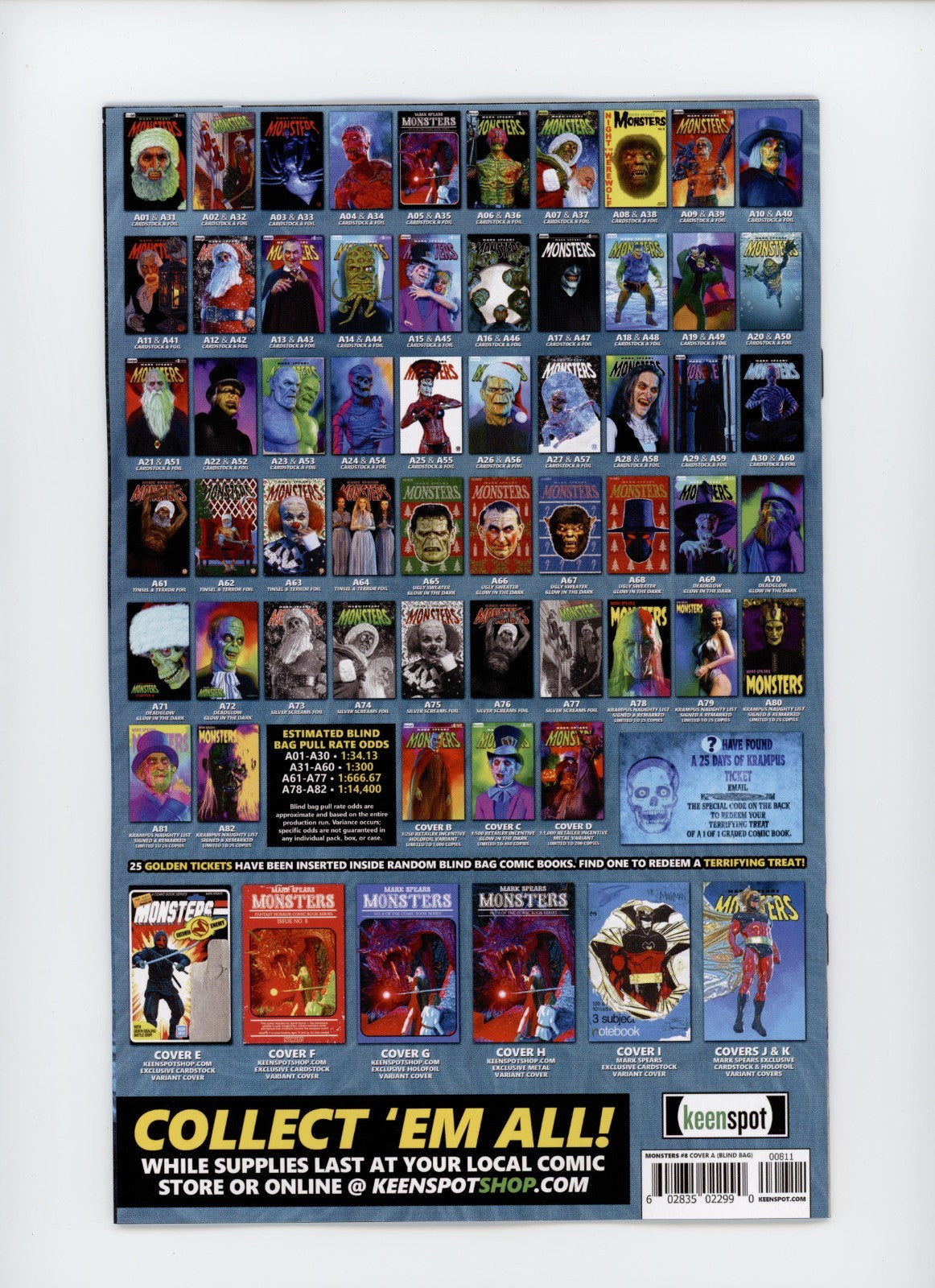 Mark Spears Monsters #8A-23 Blind Bag Variant Comic Book - Keenspot 2025