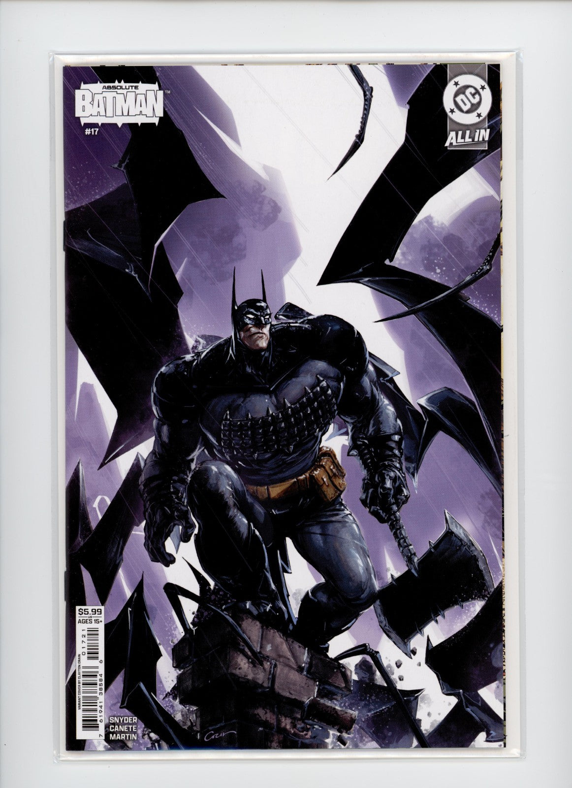 ABSOLUTE BATMAN #17B Clayton Crain Card Stock DC Comics 2026