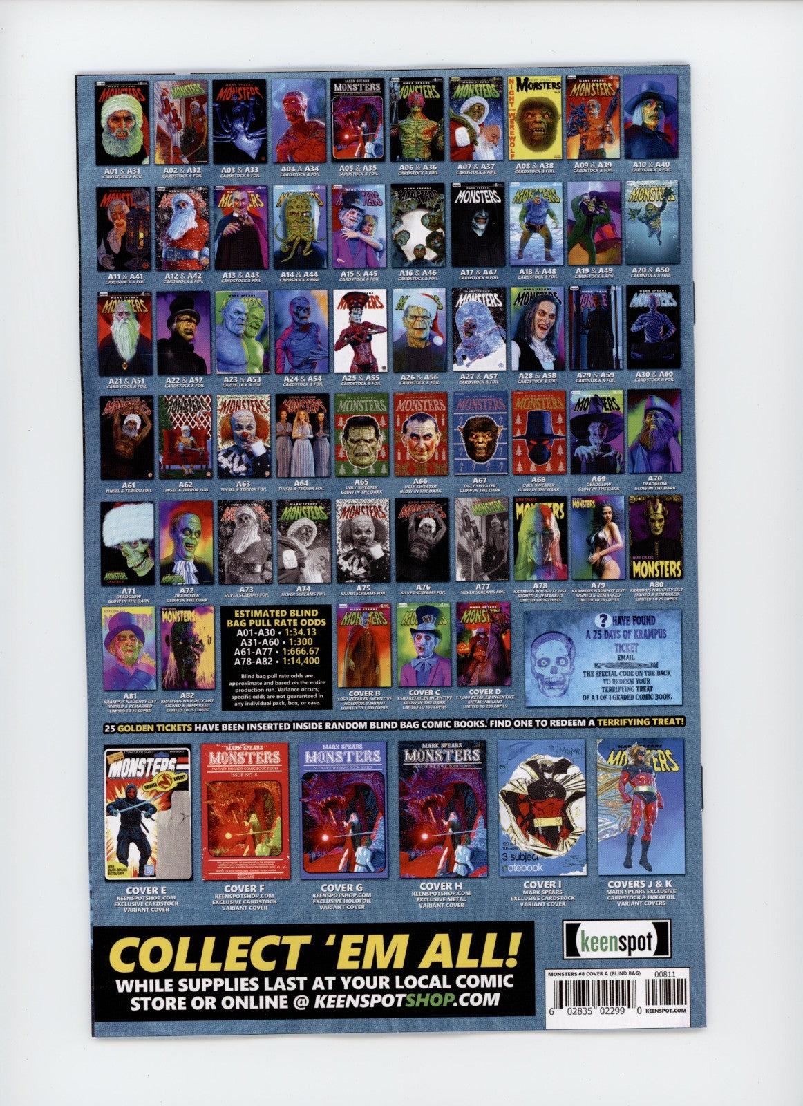 Mark Spears Monsters #8A-15 Blind Bag Variant Comic Book - Keenspot 2025