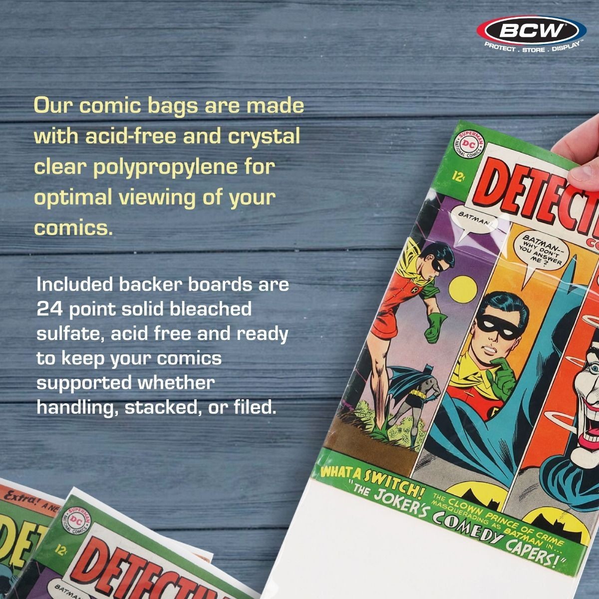 BCW - Resealable Silver Comic Bags & Silver Comic Boards - Multiple Quantities