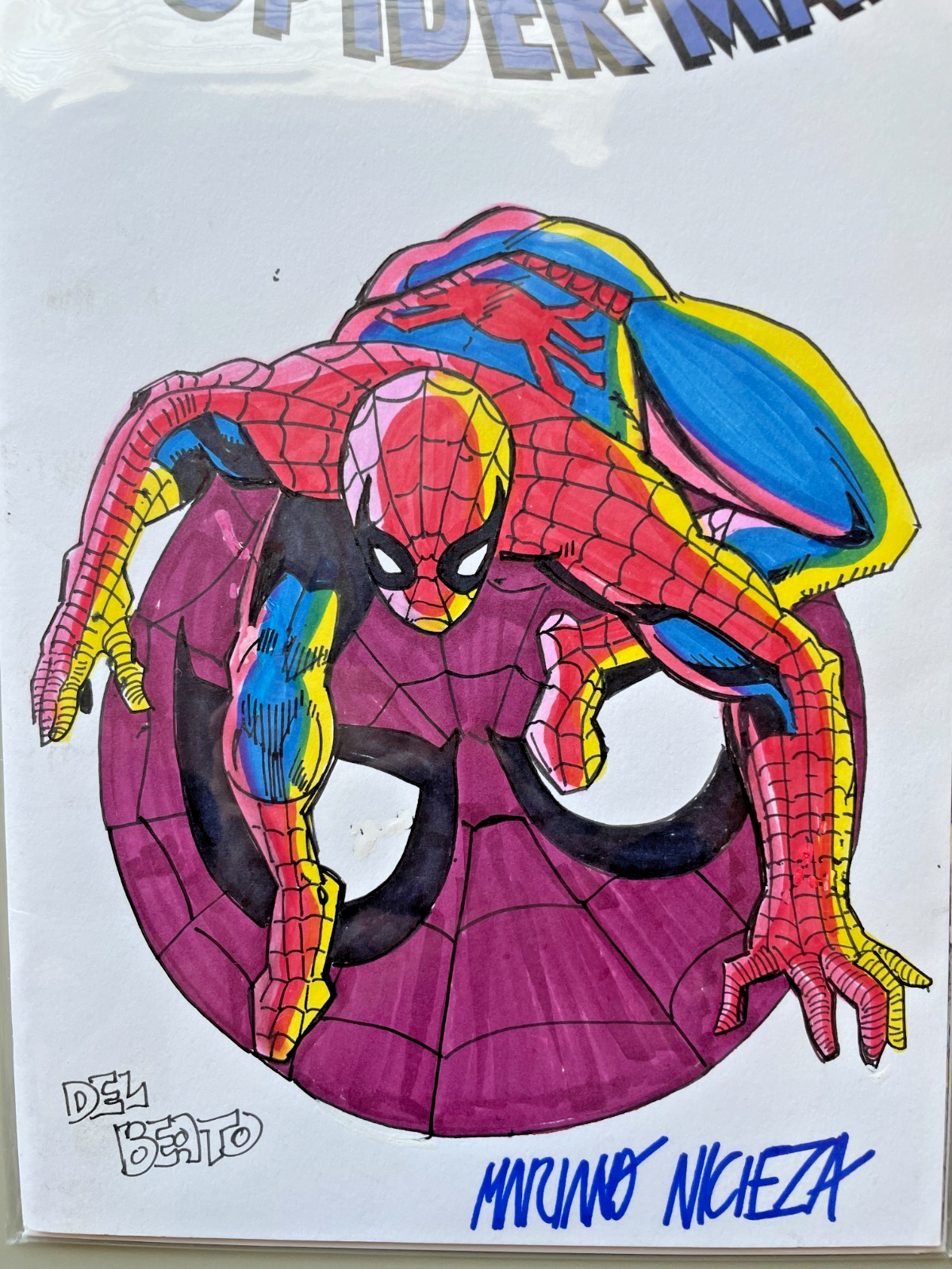 THE AMAZING SPIDER-MAN #1 COVER ART SKETCH by MARIANO NICIEZA & JOE DELBEATO