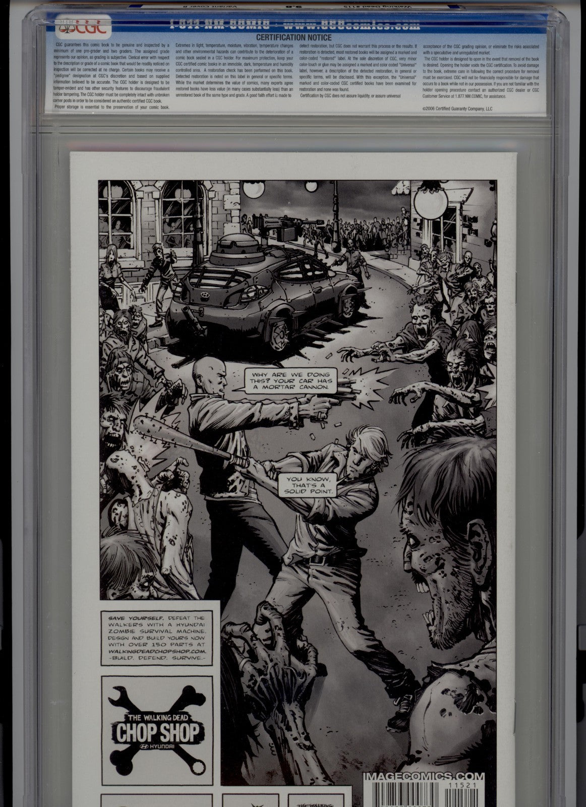 Walking Dead #115 Cover B Variant Year One CGC 9.8 Image - 2013