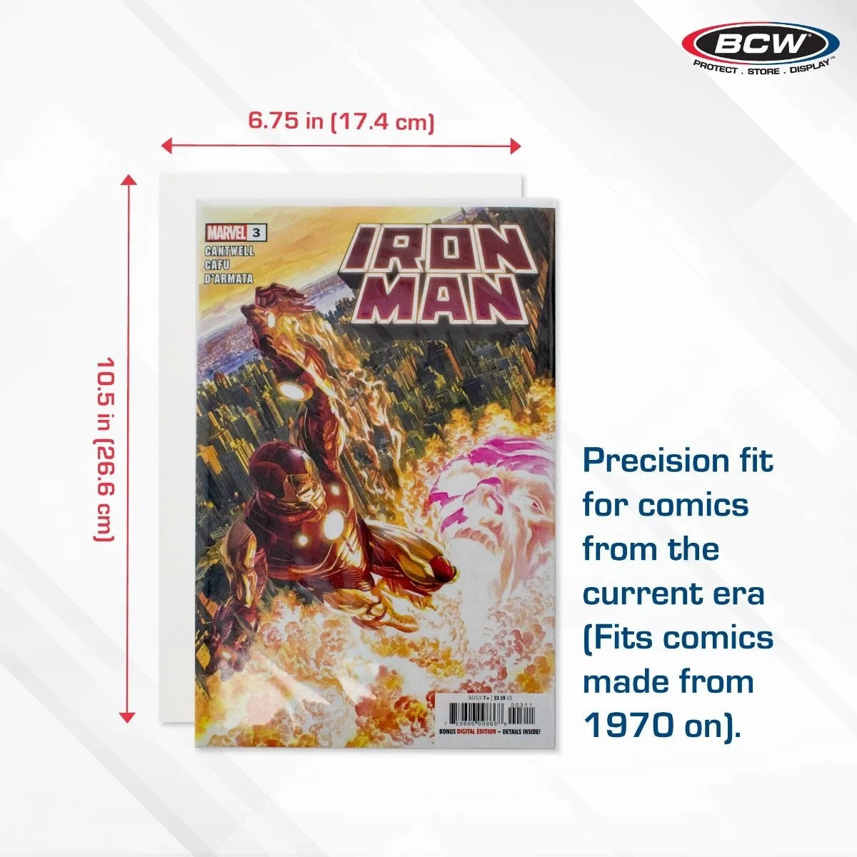 BCW - Resealable Current/Modern Comic Bags + Boards - Multiple Quantities