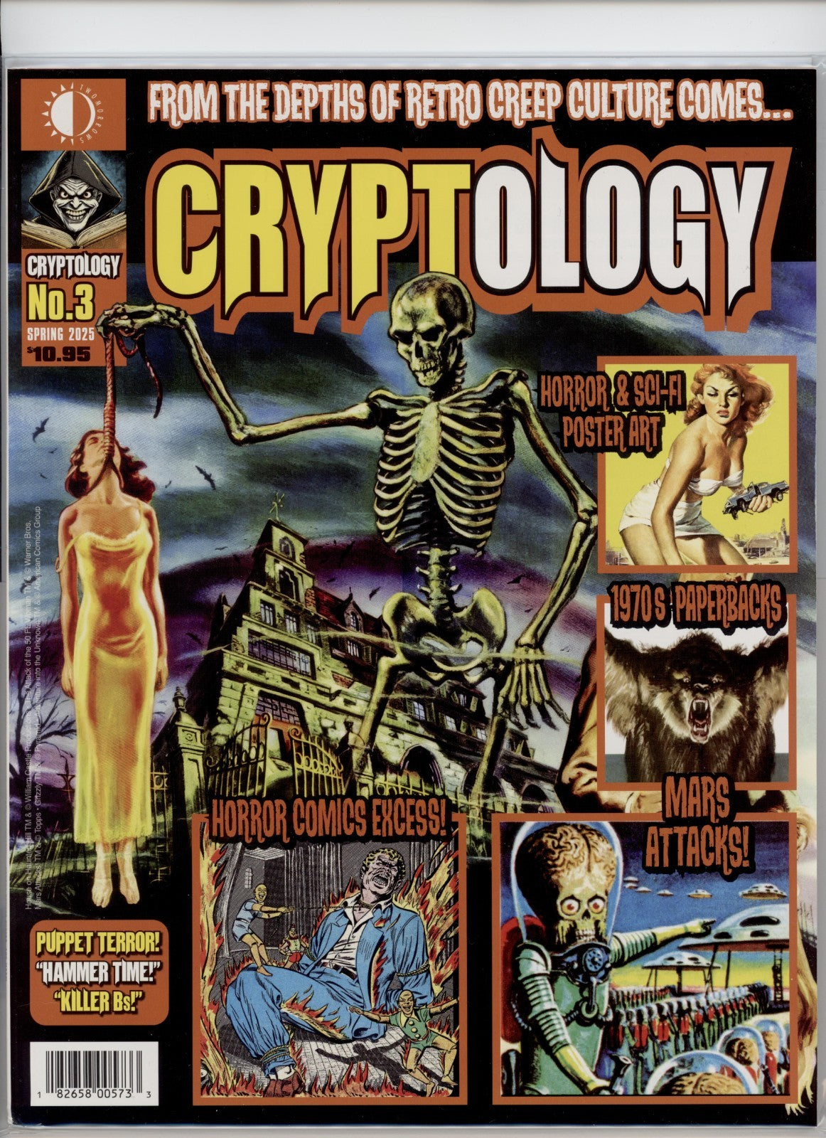 CRYPTOLOGY #3 Horror & Sci-Fi Magazine - Mars Attacks - 2025