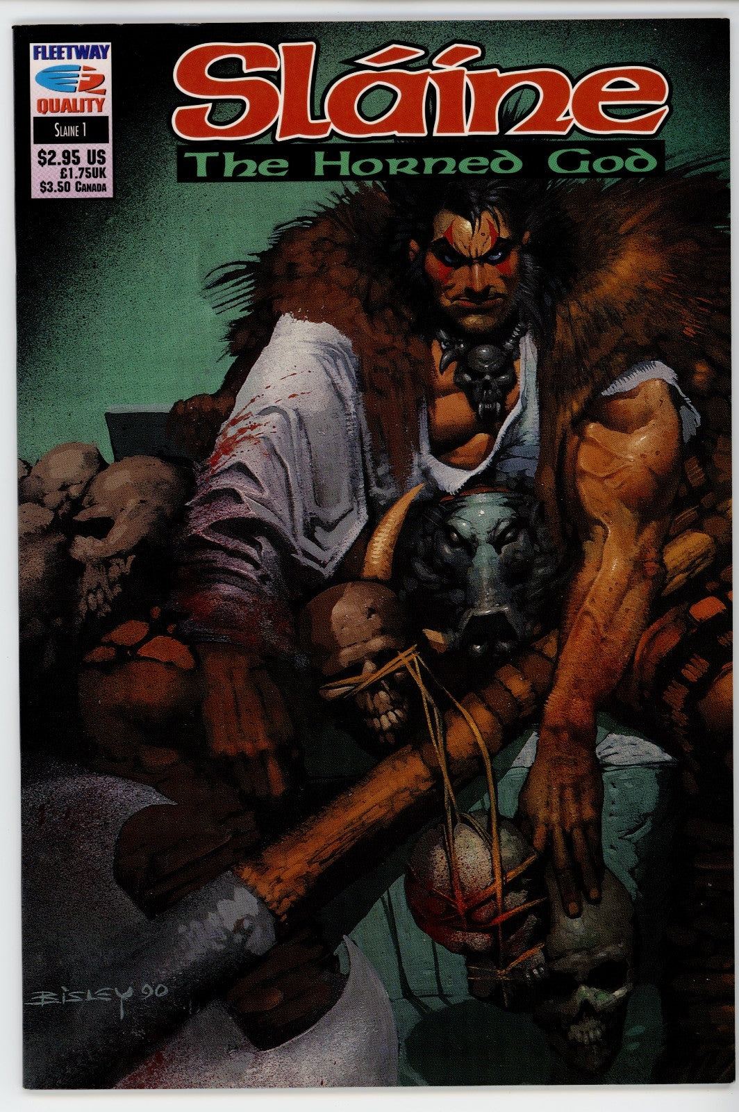 Slaine the Horned God #1 & 2, Flesh #1, Finn #2 & 3 VF-NM x5 Comic Lot 1990