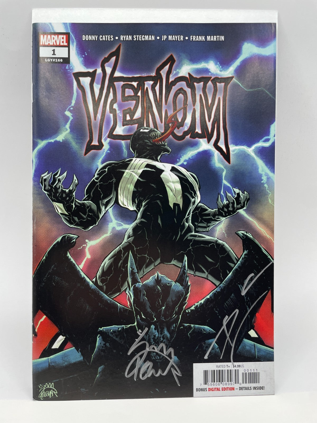 Venom #1 Vol. 4 DOUBLE SIGNED Stegman - Cates - COA - Marvel Comics Variant 2018