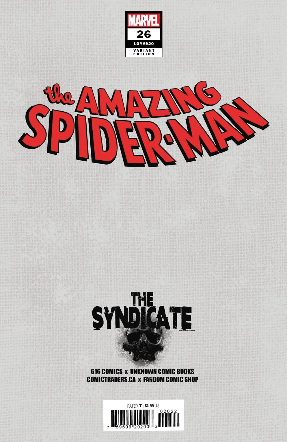 AMAZING SPIDER-MAN #26 SPIDER-GWEN by LOBOS Trade Dress Variant - 2023