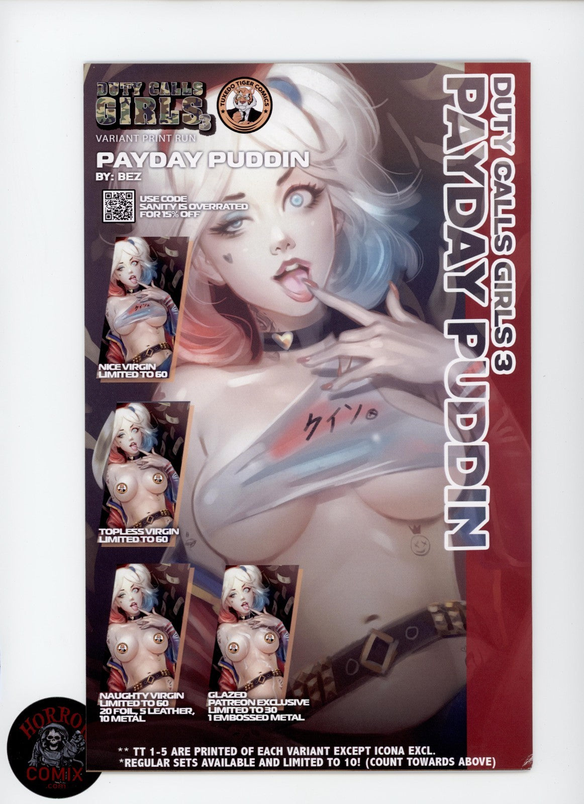 Duty Calls Girls 3 "Payday Puddin’" Nice & Topless Covers by BEZ - Corner Damage
