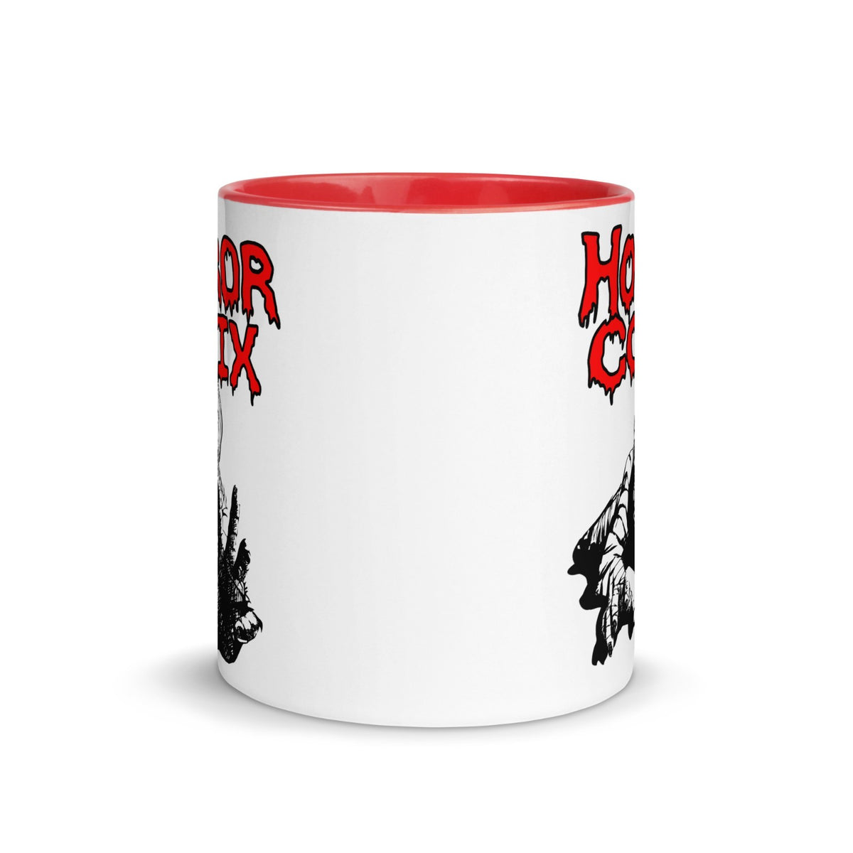 Horror Comix Mummy Mug with Red Handle & Inside - Microwave/Dishwasher Safe