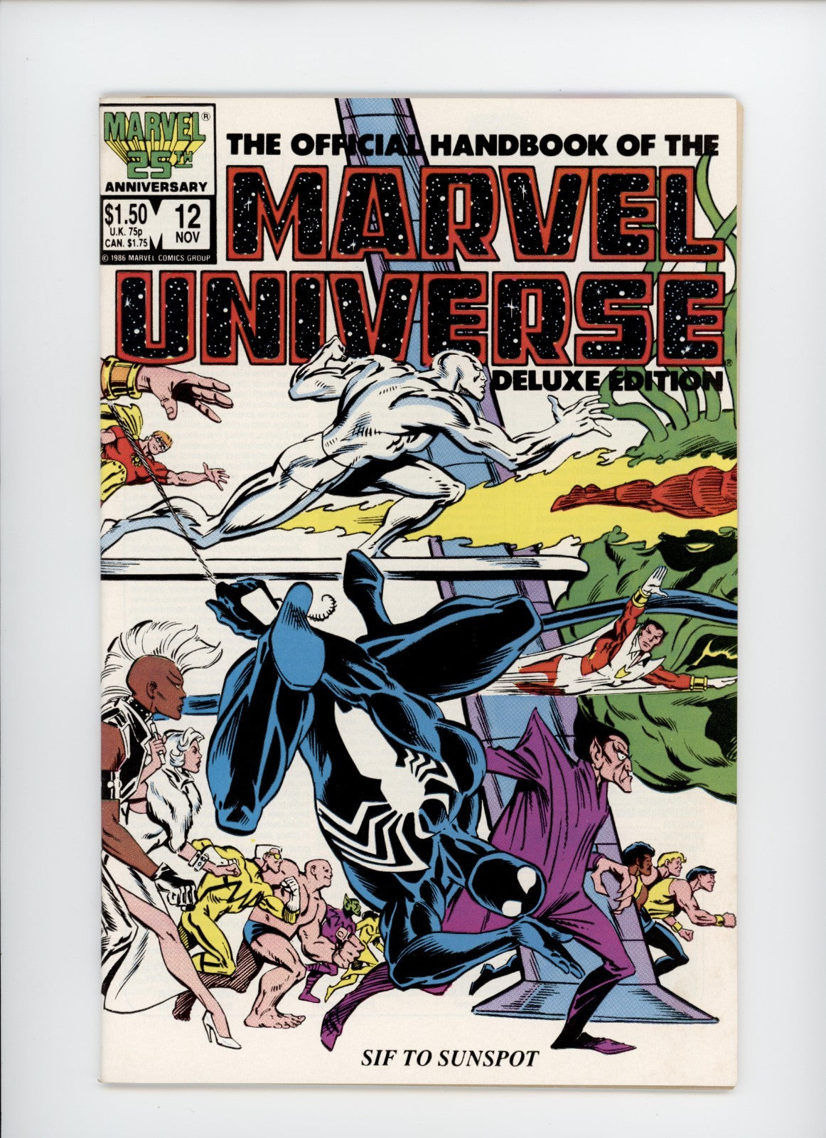 Official Handbook of the Marvel Universe Lot #7-10 & 12 Wraparound cover 1986