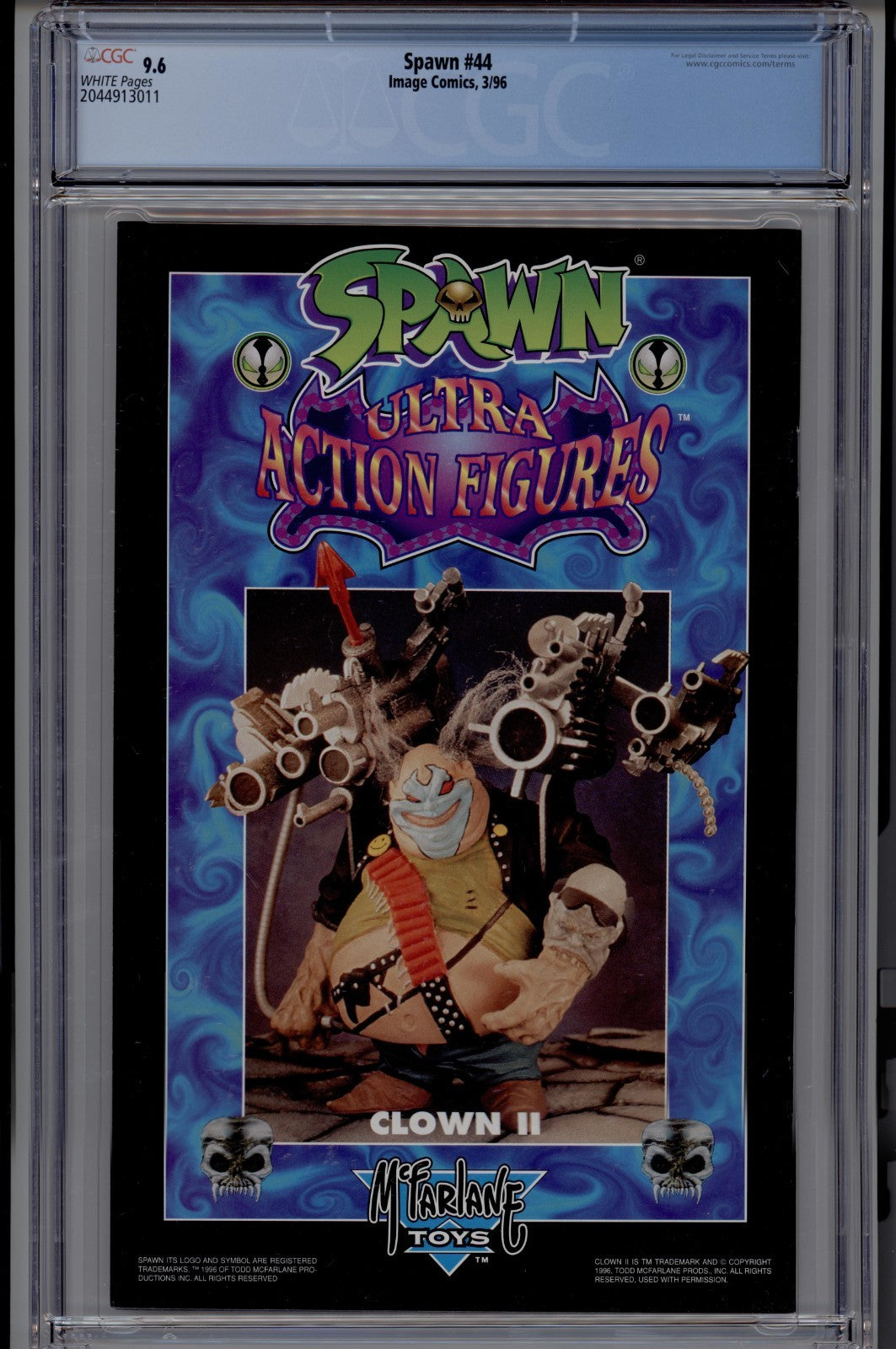 Spawn #44 CGC 9.6 NM+  1st app of Tiffany - Todd McFarlane Story - 1996
