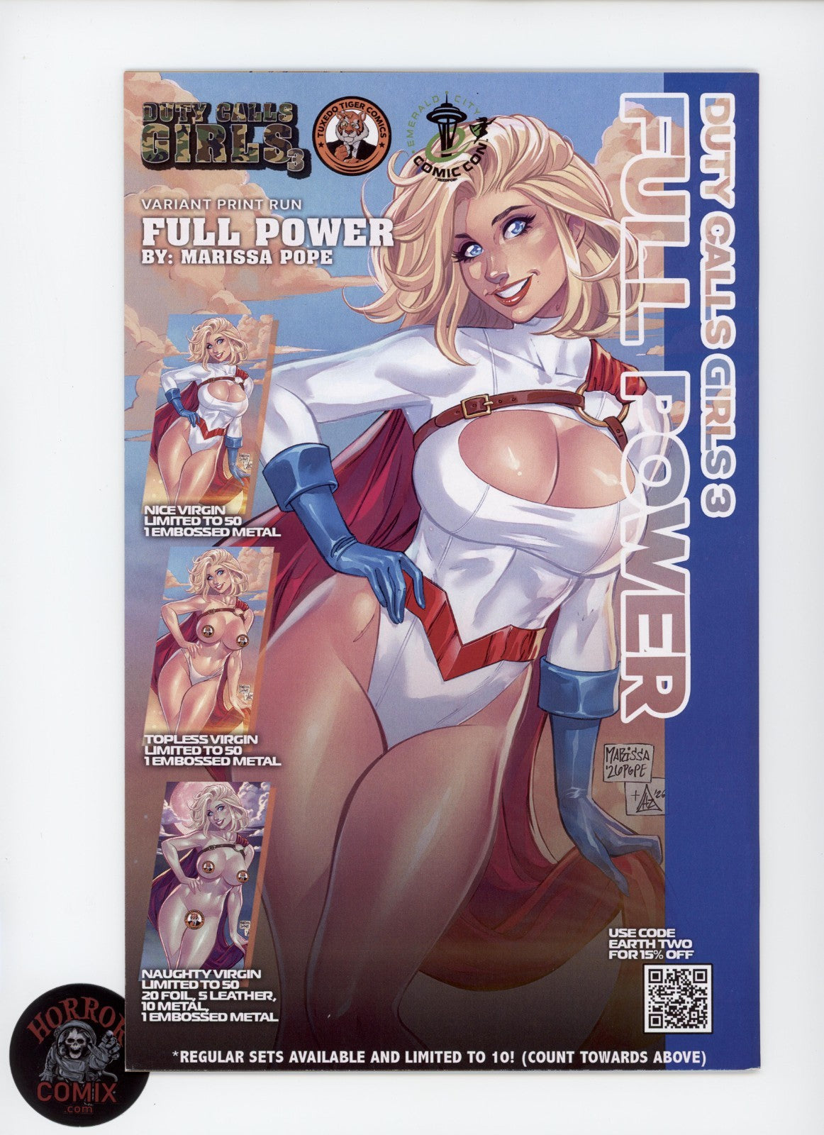 Duty Calls Girls 3 "Full Power" SIGNED by Marissa Pope - Topless Virgin Variant