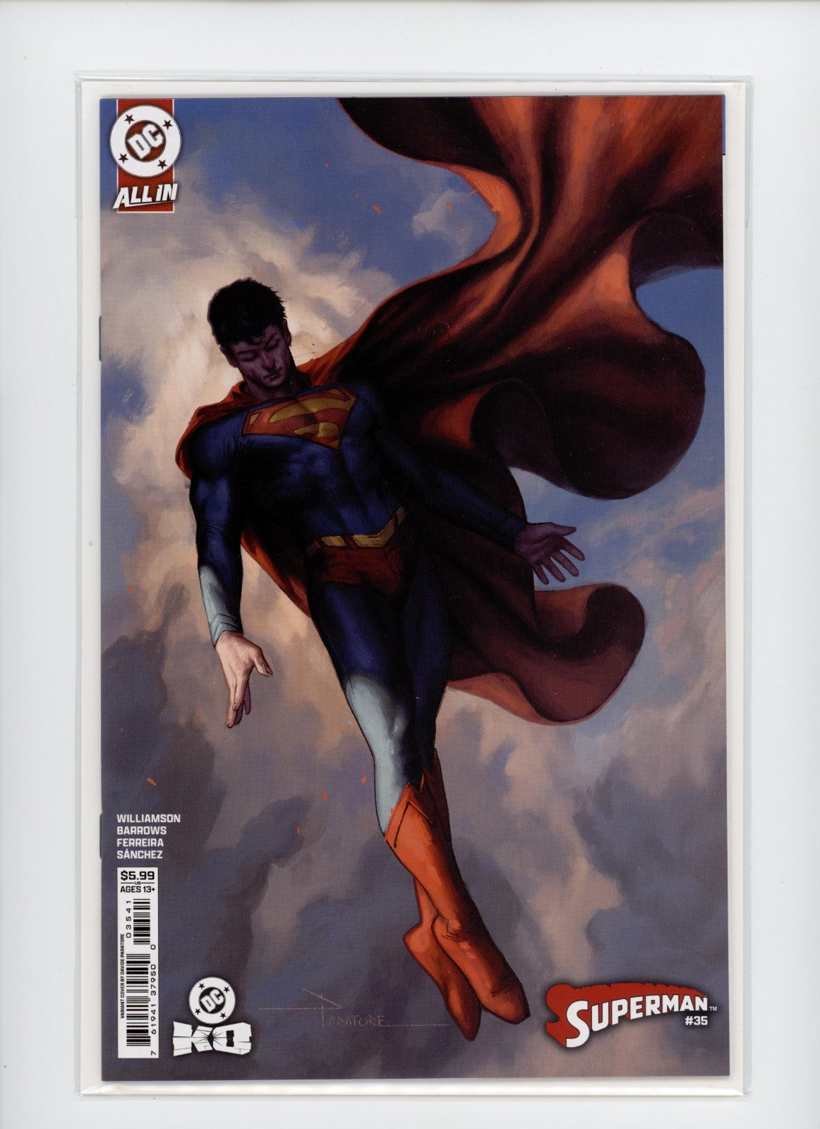 Superman 35D - Davide Paratore Card Stock  DC Comics 2026