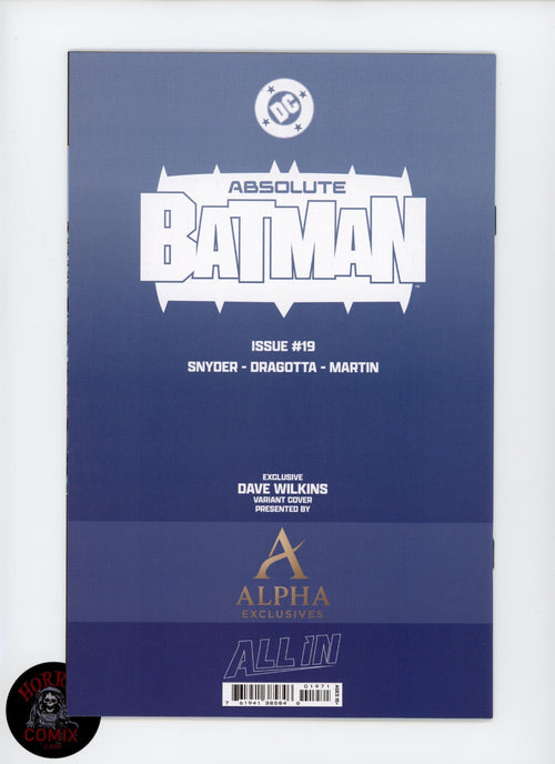 ABSOLUTE BATMAN #19 - ALPHA Exclusive Blue Virgin Cover Dave Wilkins - DC - 2026