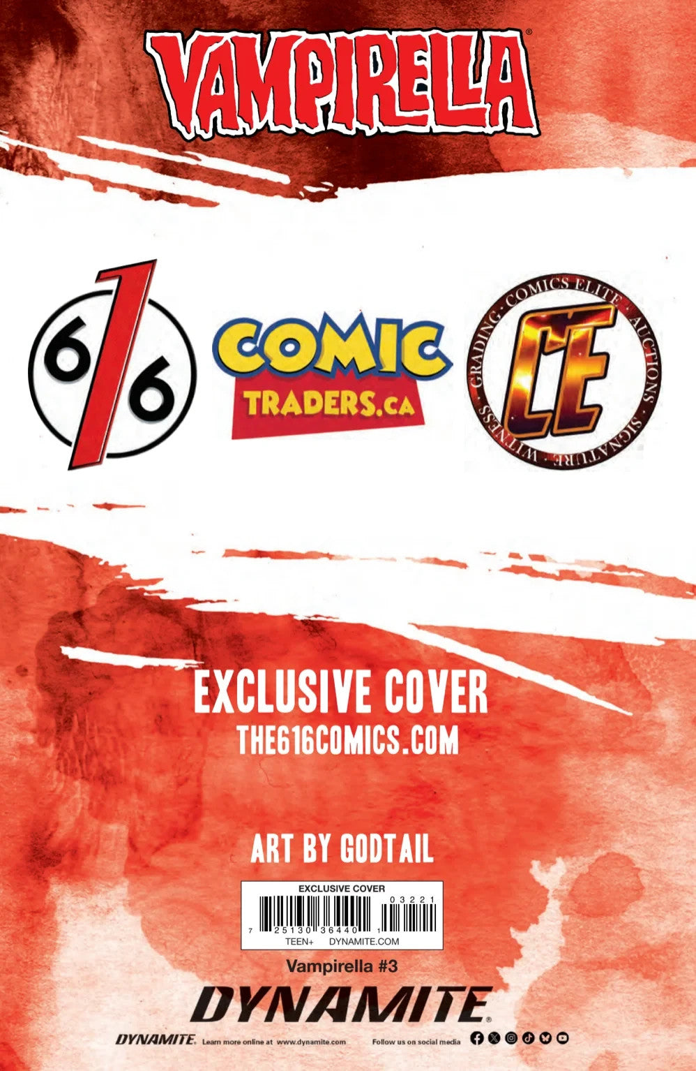 VAMPIRELLA #3 GODTAIL - Virgin Variant Cover B LTD 500 - 2026