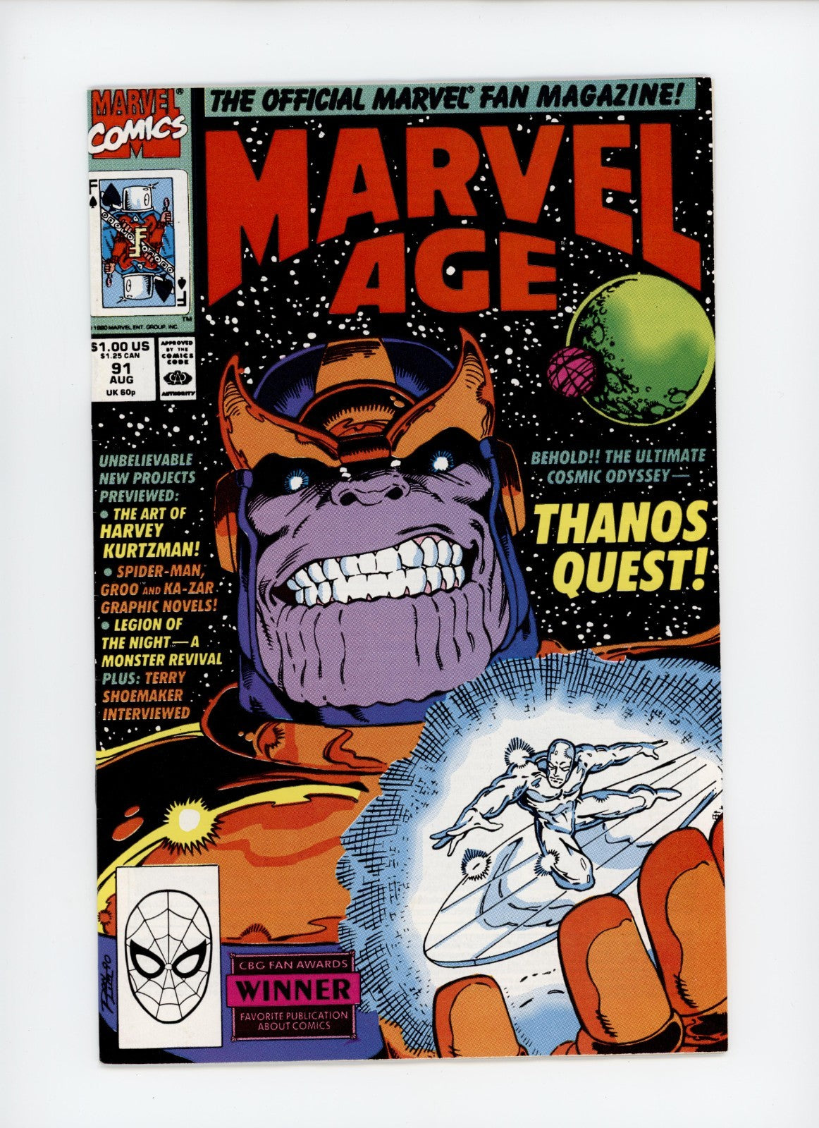 Marvel Age #91 Thanos Quest - Marvel Comics Newstand 1990