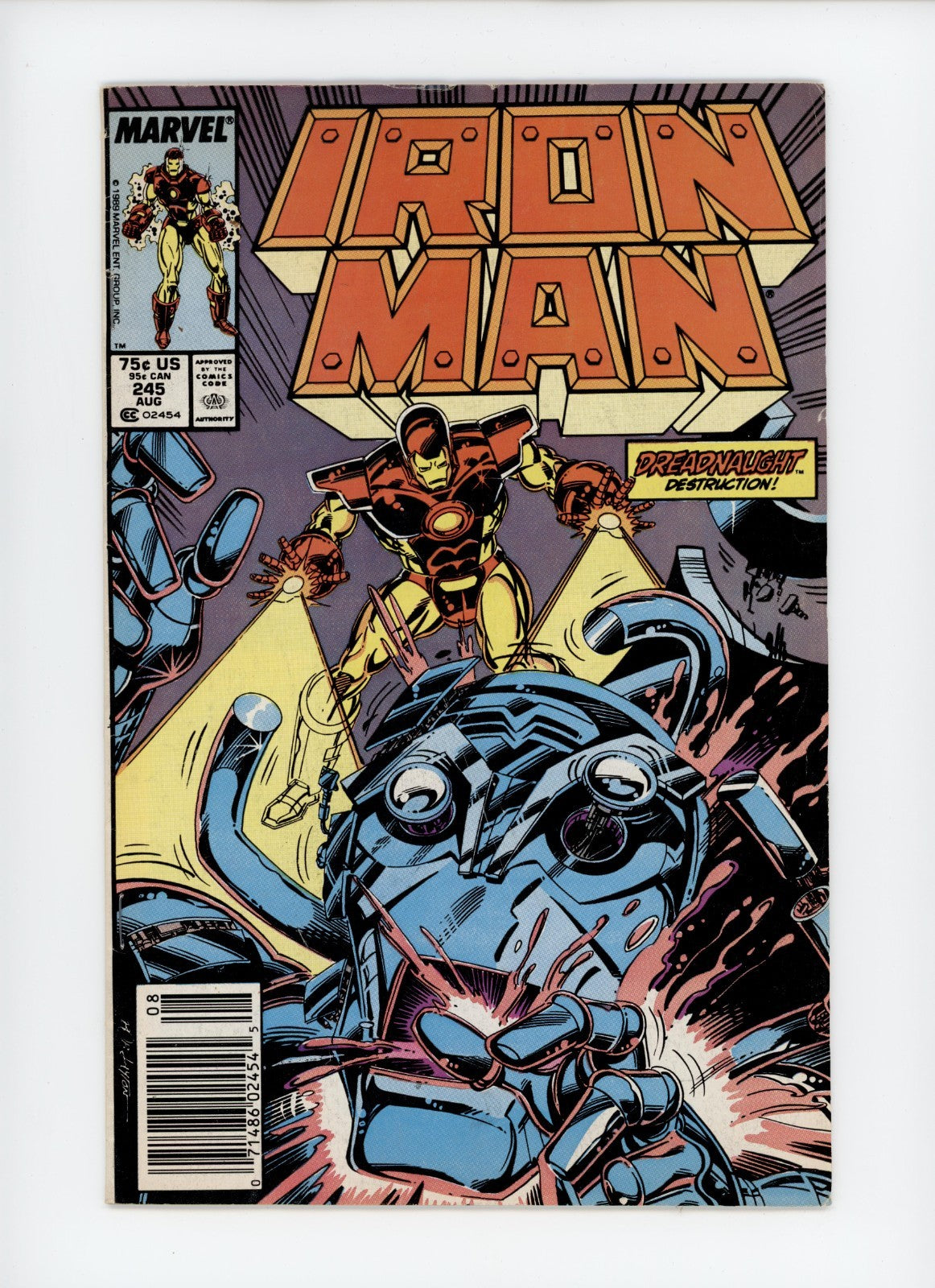 Iron Man #245B Newsstand Variant Marvel Comics - 1989