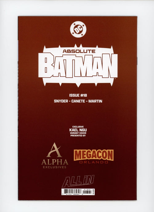 ABSOLUTE BATMAN #18 MegaCon Exclusive Cvr B DC Comics Virgin Variant - 2026