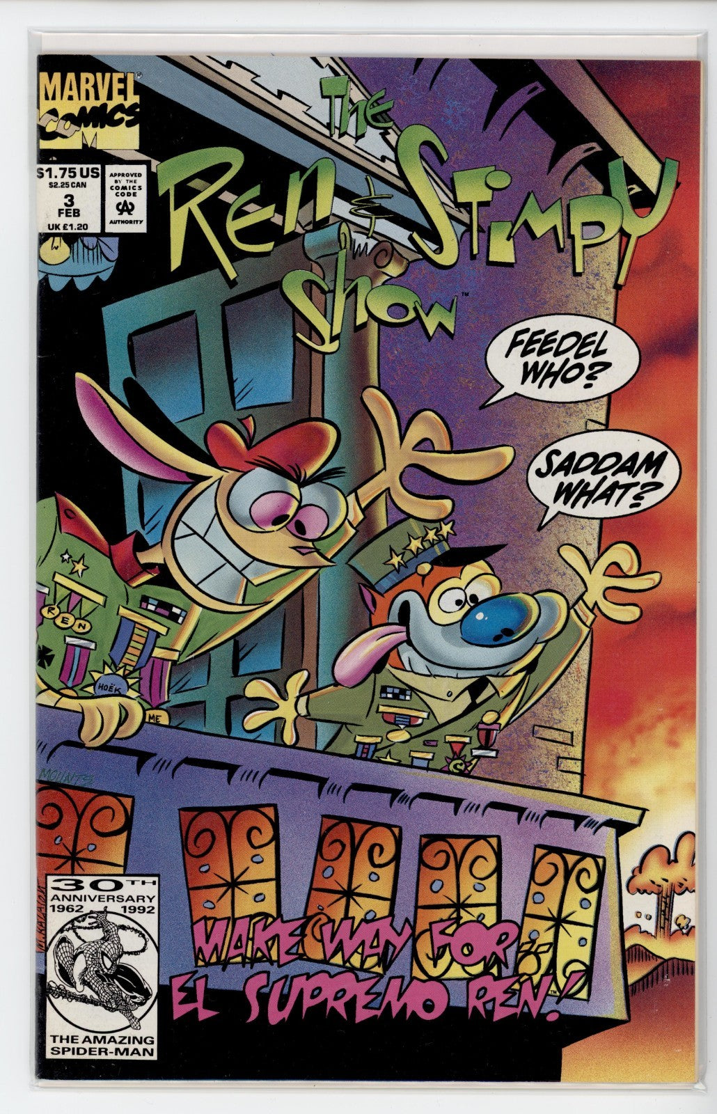 Ren And Stimpy Show Marvel Comic #1 - 10 Lot - 1, 6 & 7 SIGNED