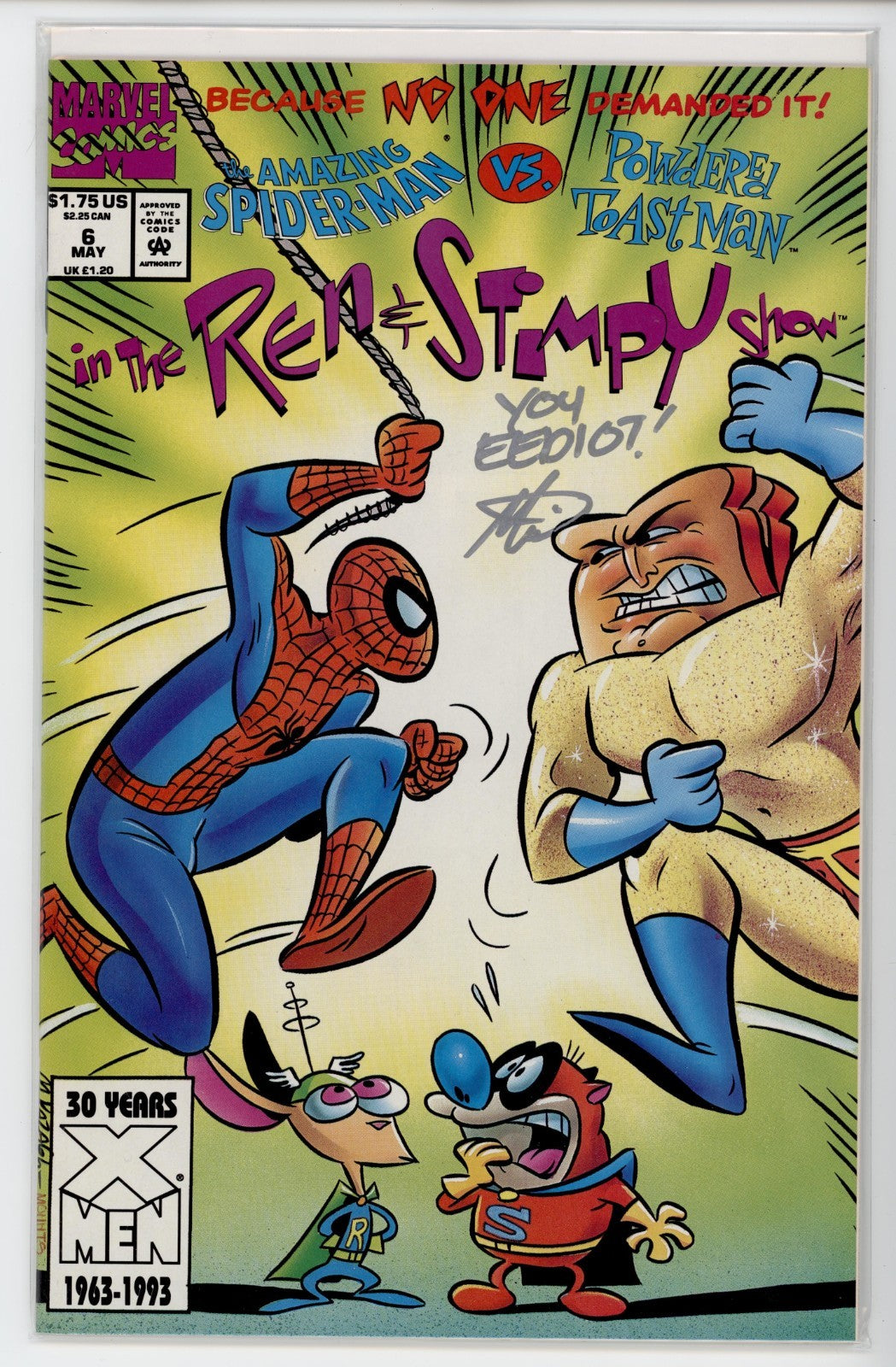 Ren And Stimpy Show Marvel Comic #1 - 10 Lot - 1, 6 & 7 SIGNED