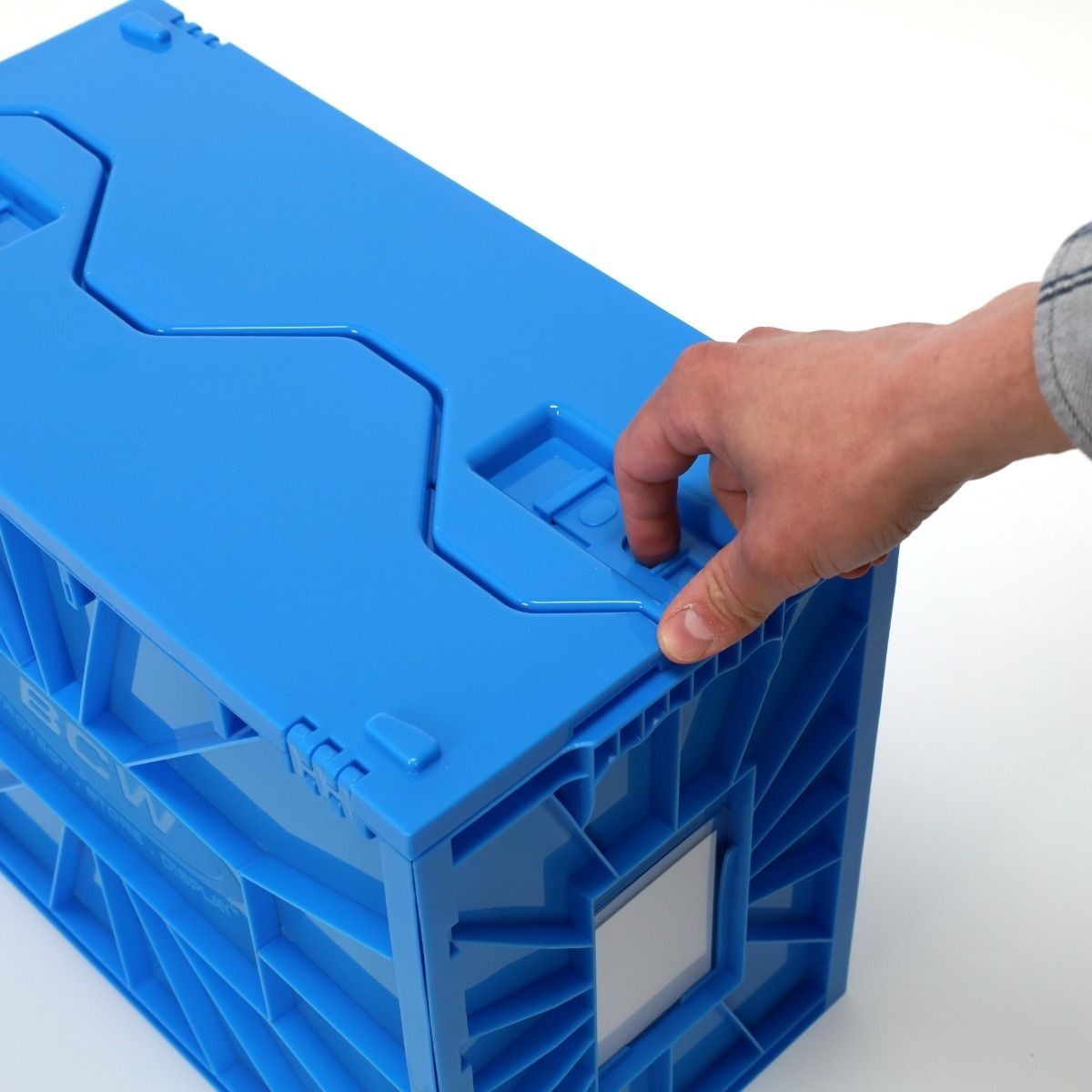 1 Case (5) BCW Blue Short Comic Book Box Bin - Acid Free Heavy Duty Plastic