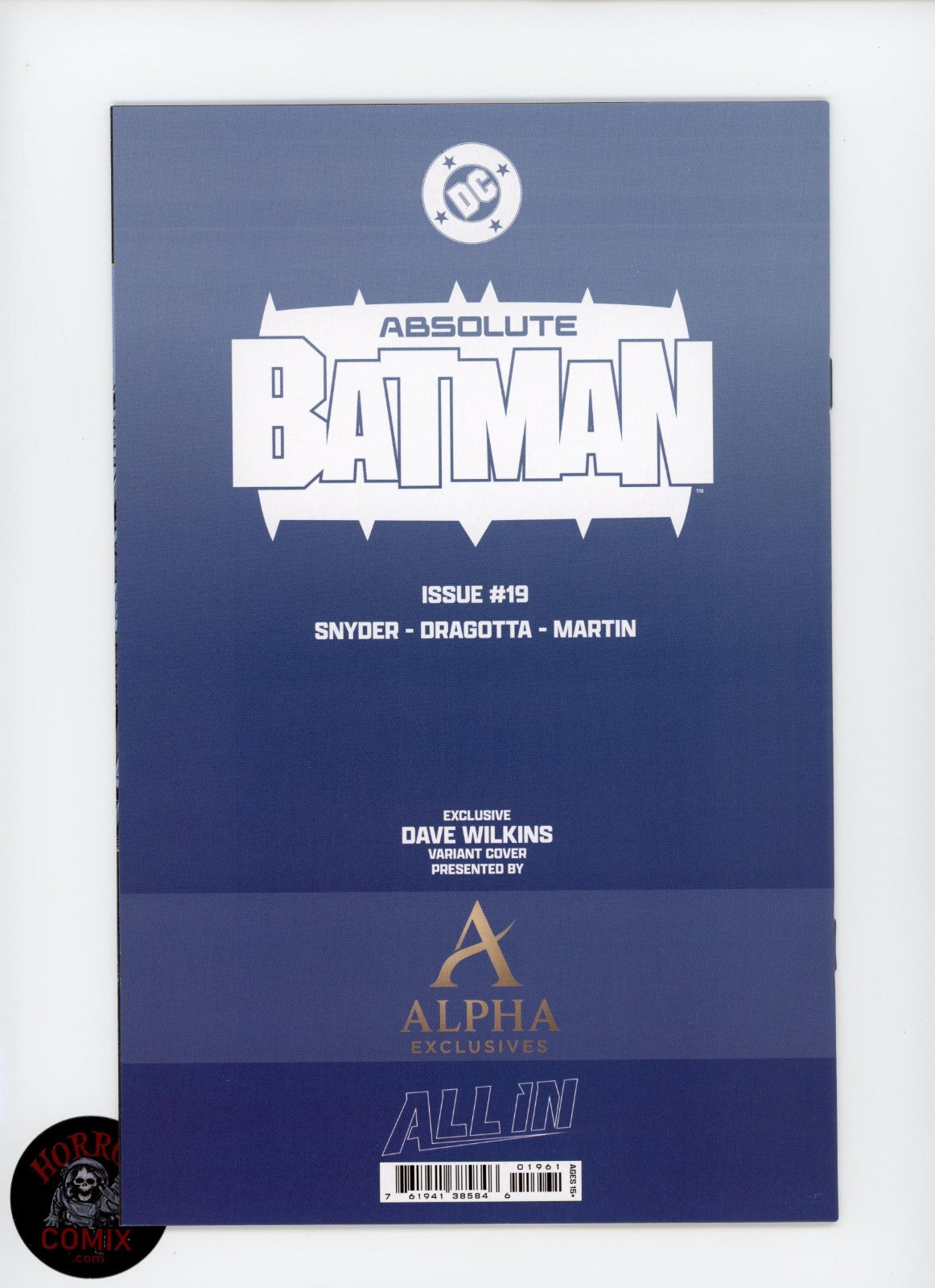 ABSOLUTE BATMAN #19 - ALPHA Exclusive Red Virgin Cover Dave Wilkins - DC - 2026
