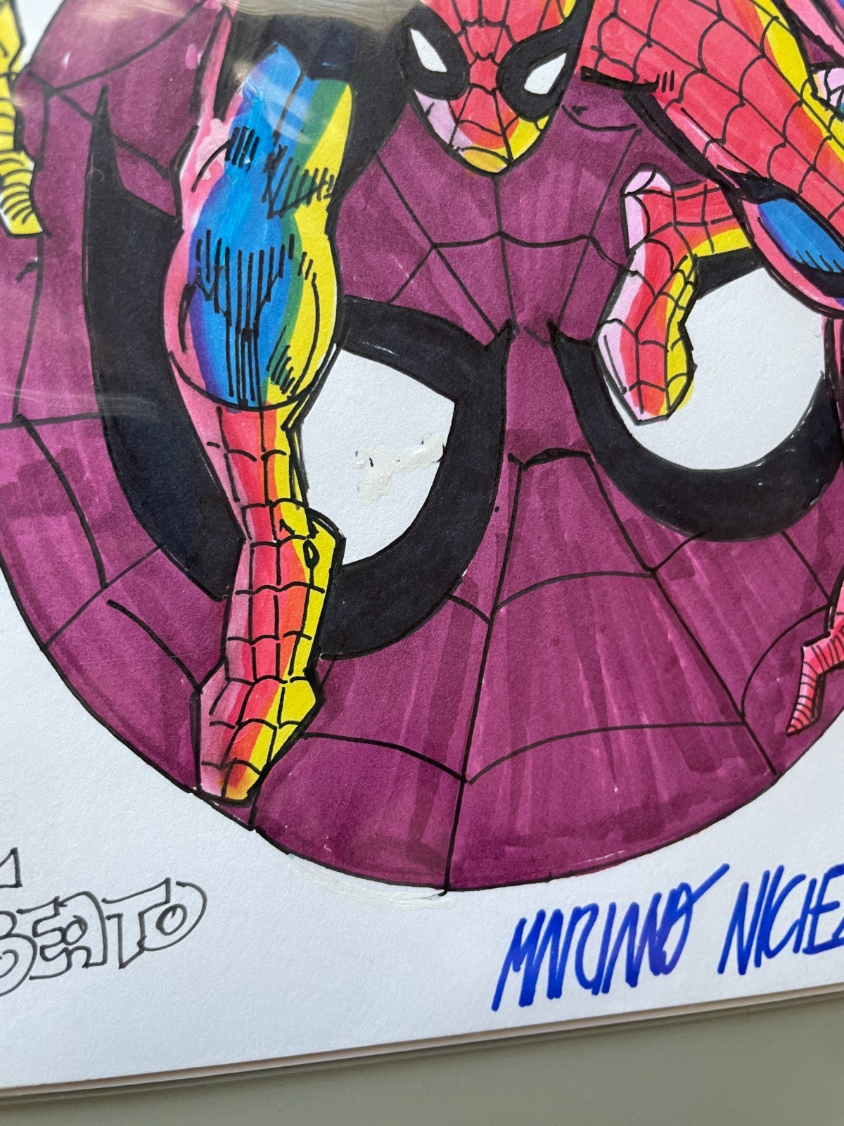 THE AMAZING SPIDER-MAN #1 COVER ART SKETCH by MARIANO NICIEZA & JOE DELBEATO