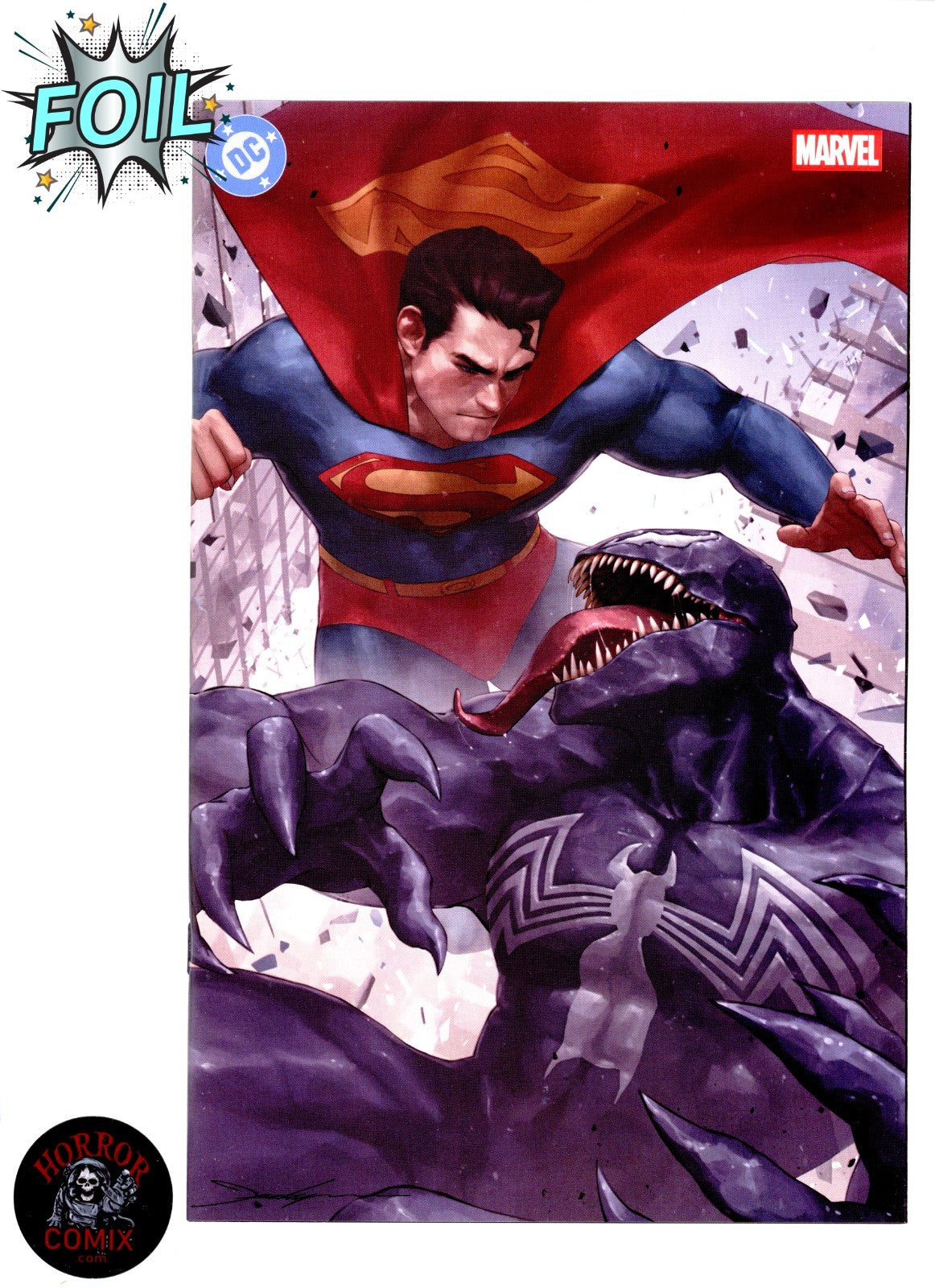DC/Marvel: Superman/Spider-Man #1 FOIL JeeHyung Lee Virgin Variant LTD 1000