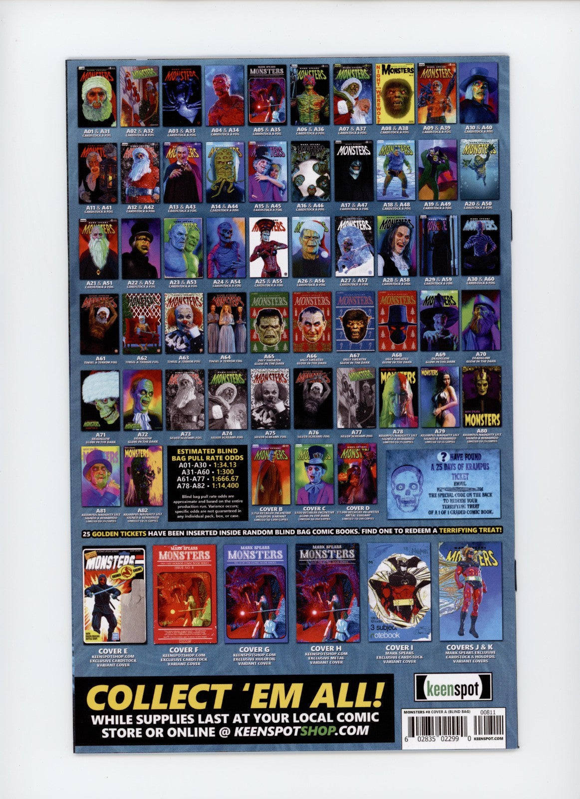 Mark Spears Monsters #8A-22 Blind Bag Variant Comic Book - Keenspot 2025