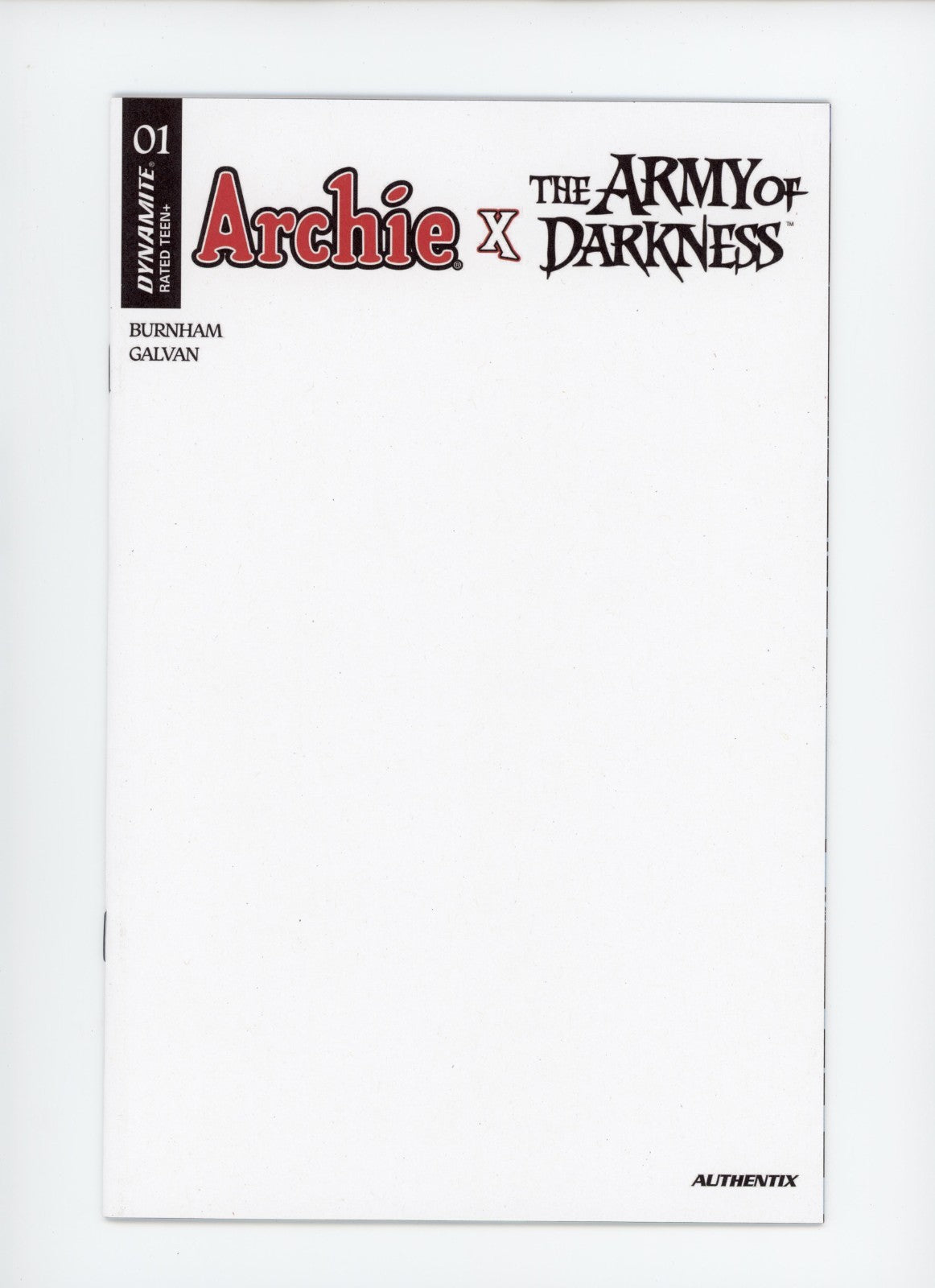 Archie x Army of Darkness #1F Blank Variant - 2026