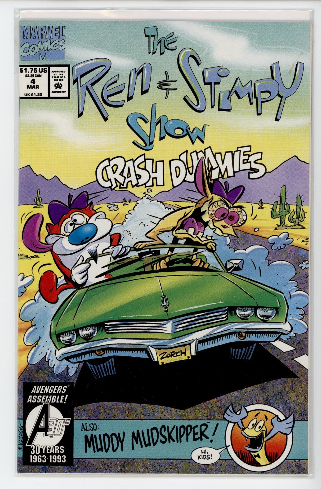 Ren And Stimpy Show Marvel Comic #1 - 10 Lot - 1, 6 & 7 SIGNED