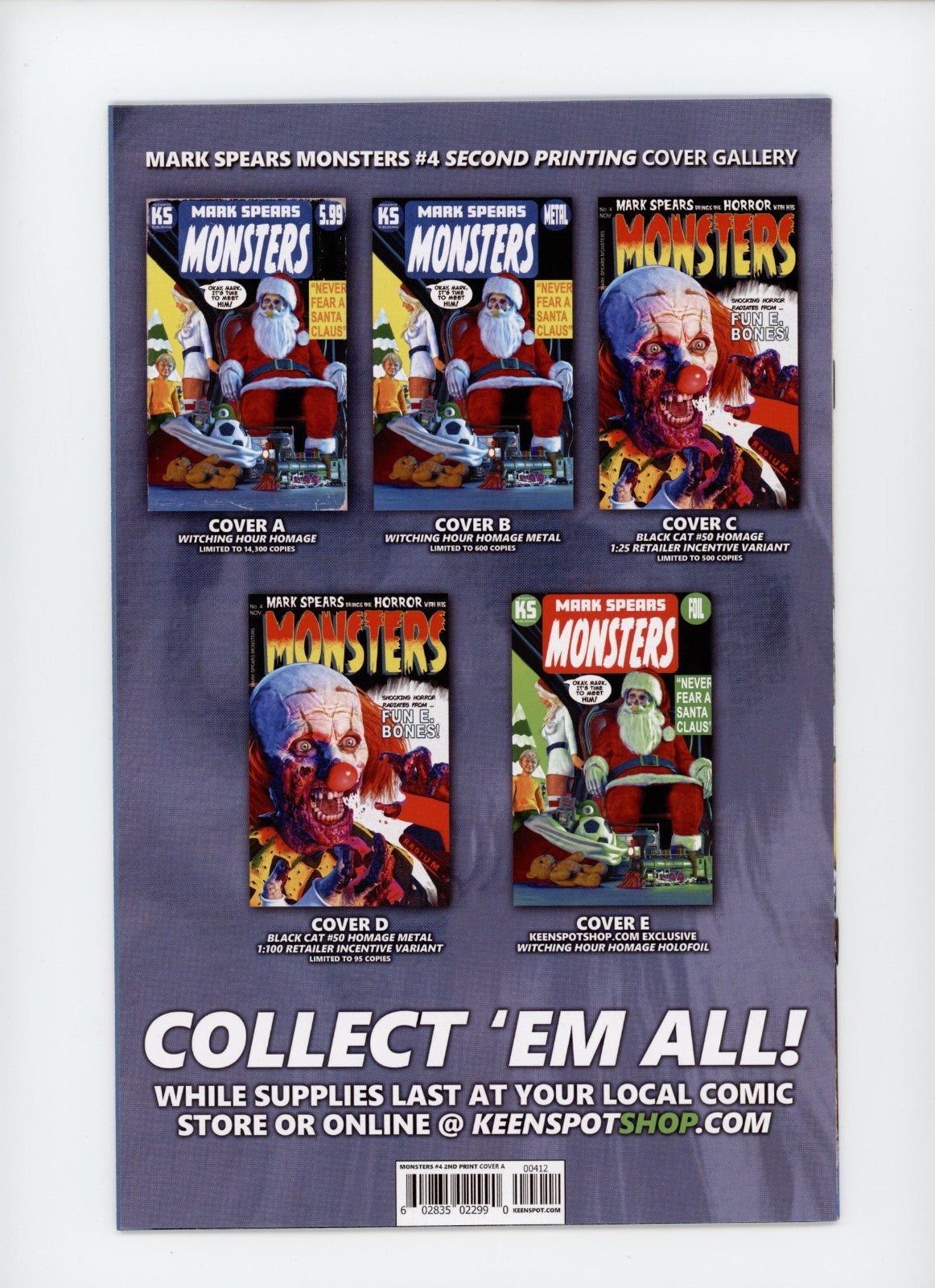 Mark Spears Monsters #4 2nd Print CVR A Mark Spears Witching Hour Homage 2025