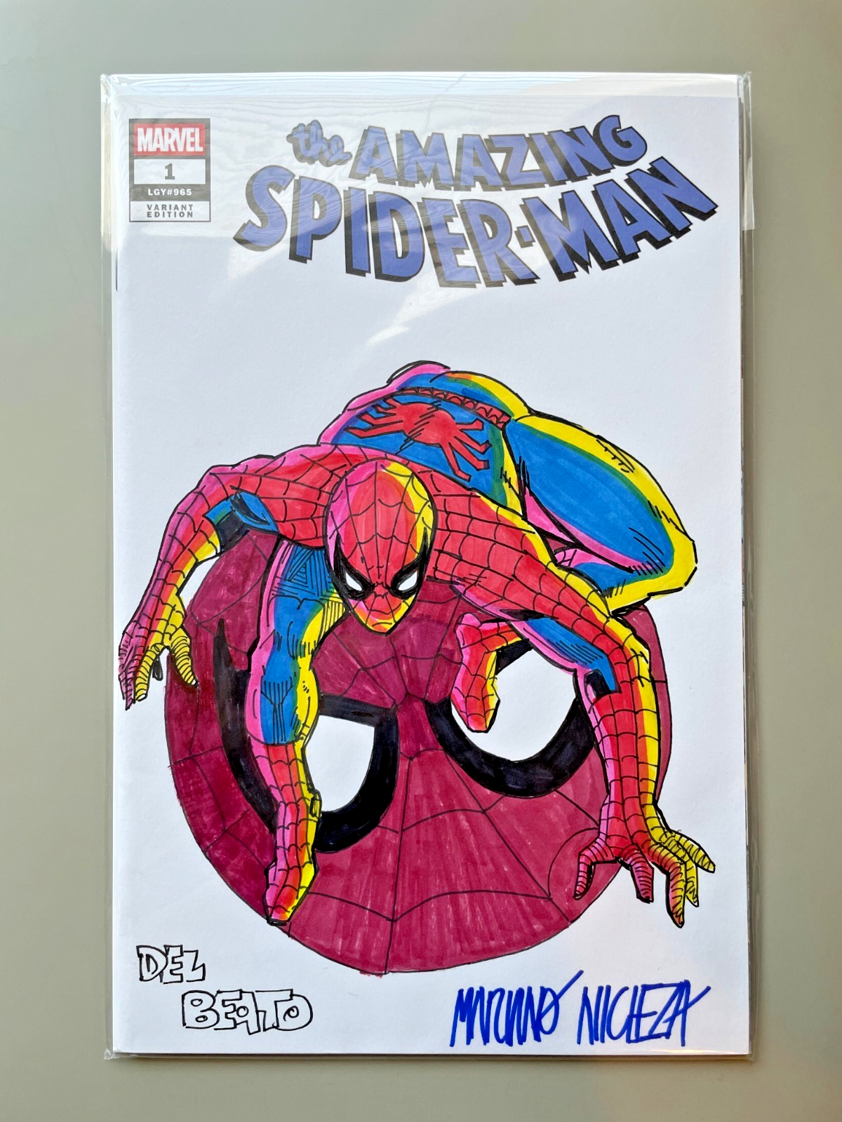 THE AMAZING SPIDER-MAN #1 COVER SKETCH by MARIANO NICIEZA & JOE DELBEATO - 2026