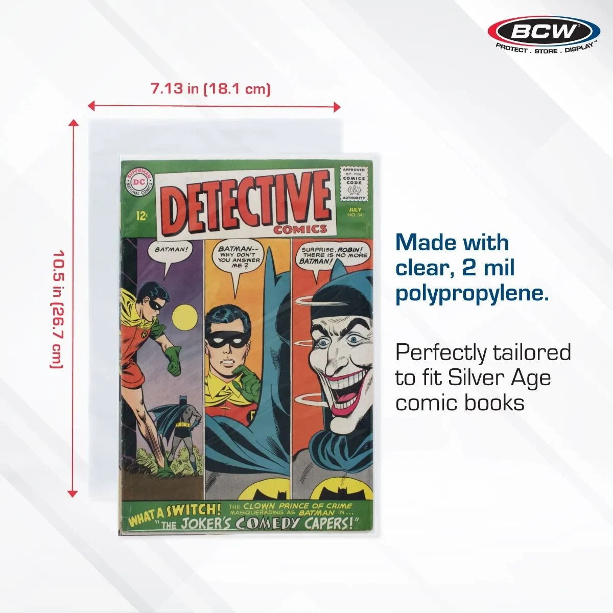 BCW - Resealable Silver Comic Bags & Silver Comic Boards - Multiple Quantities